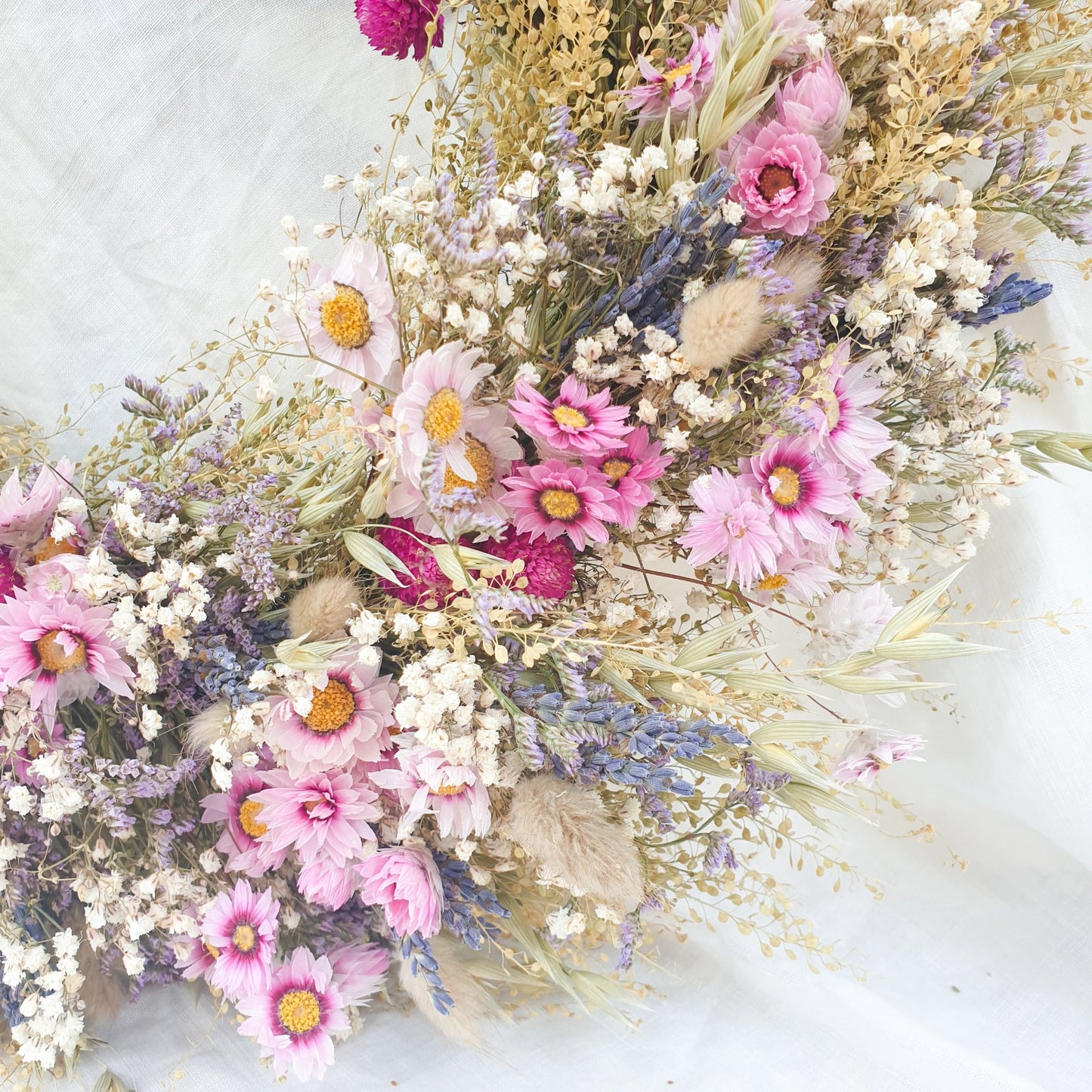 "Wildflower Meadows" Dried Flower Wreath - Lytton Rose Botanical