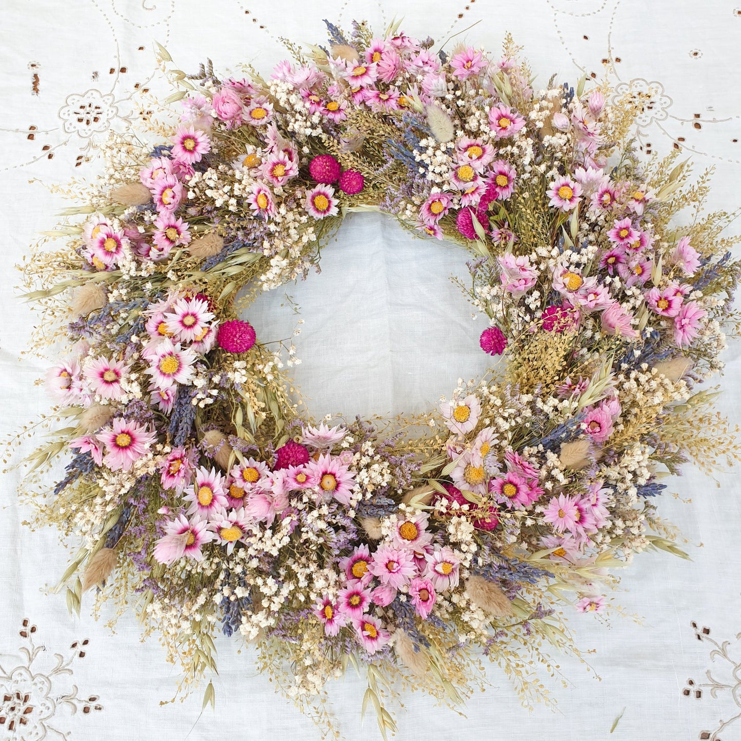 "Wildflower Meadows" Dried Flower Wreath - Lytton Rose Botanical
