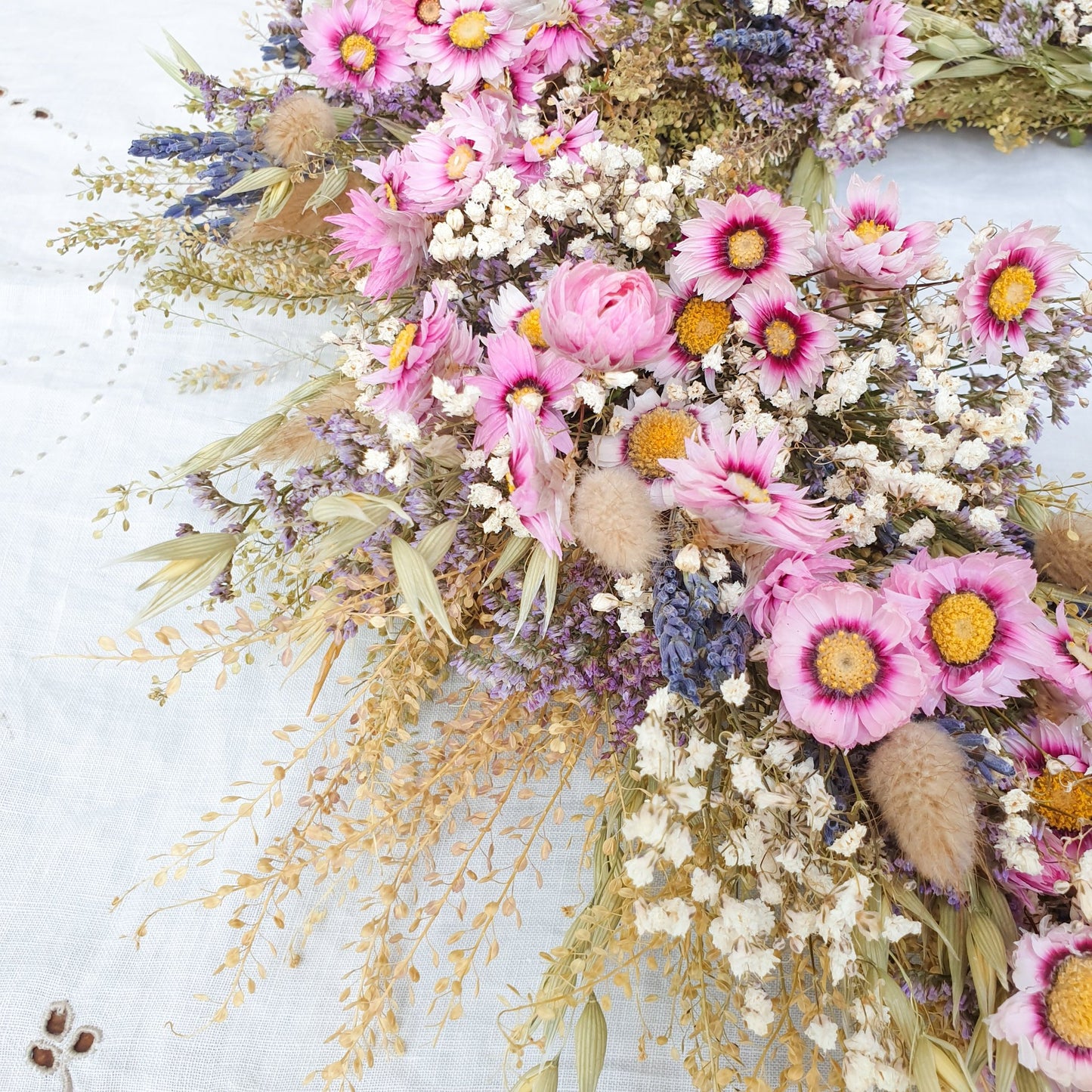 "Wildflower Meadows" Dried Flower Wreath - Lytton Rose Botanical