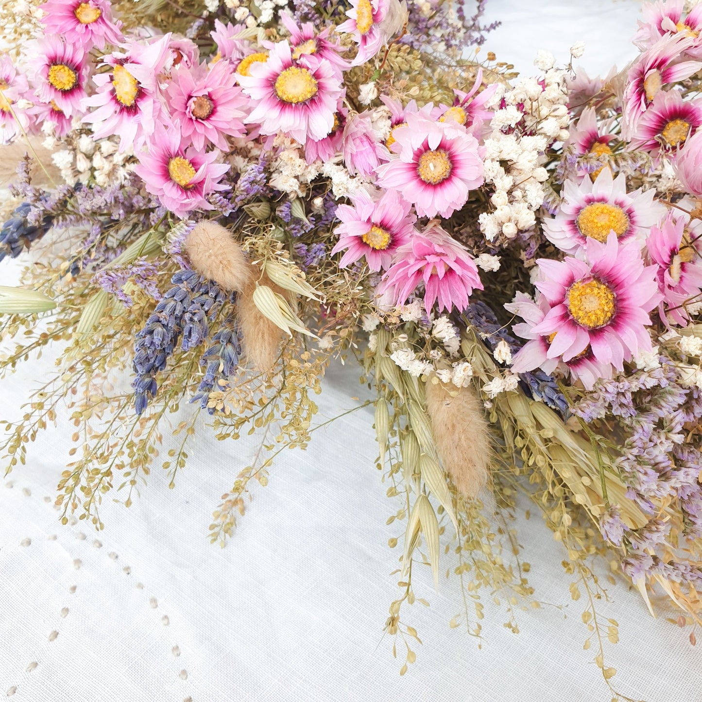 "Wildflower Meadows" Dried Flower Wreath - Lytton Rose Botanical
