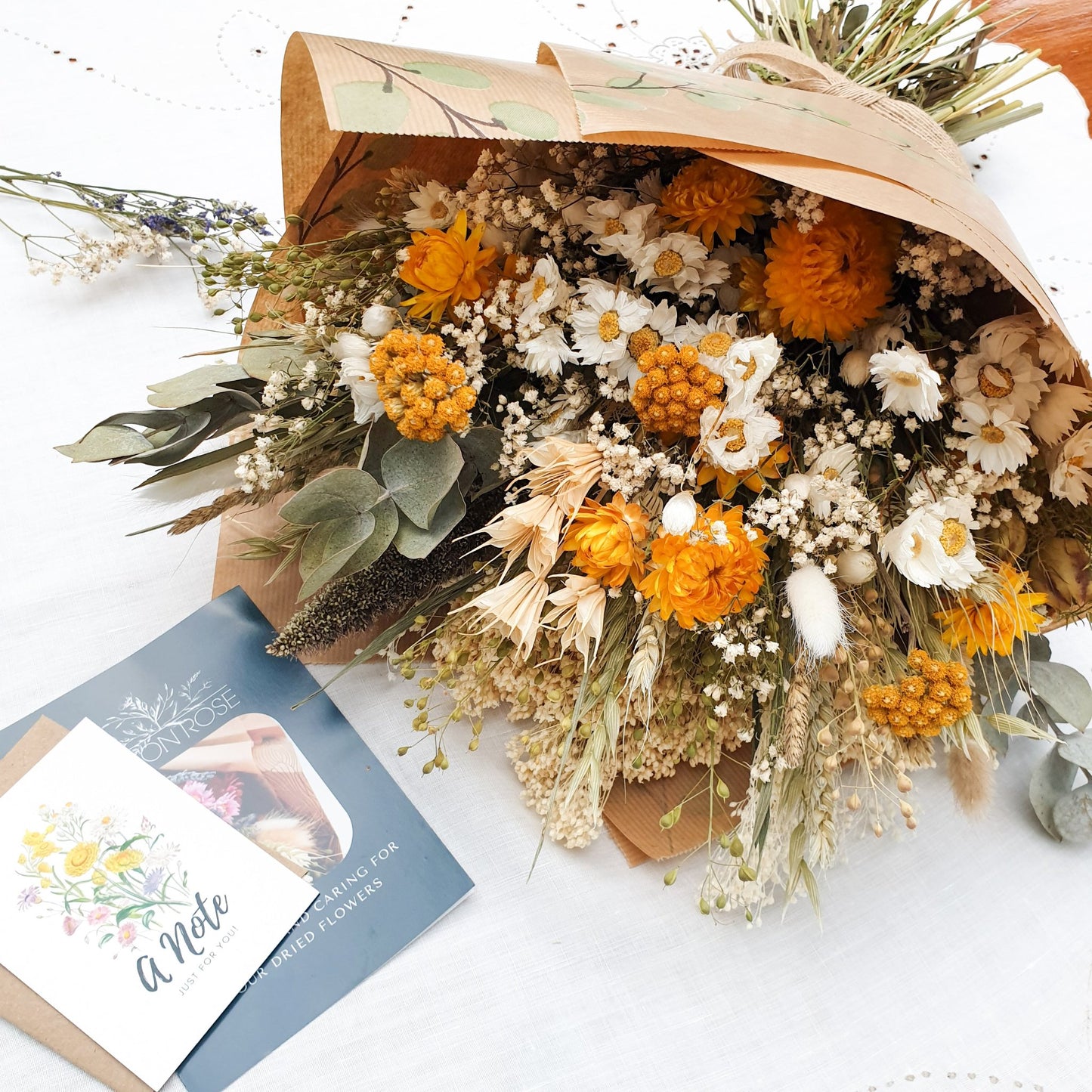 "Summer Gold" Large Dried Flower Bouquet - Lytton Rose Botanical
