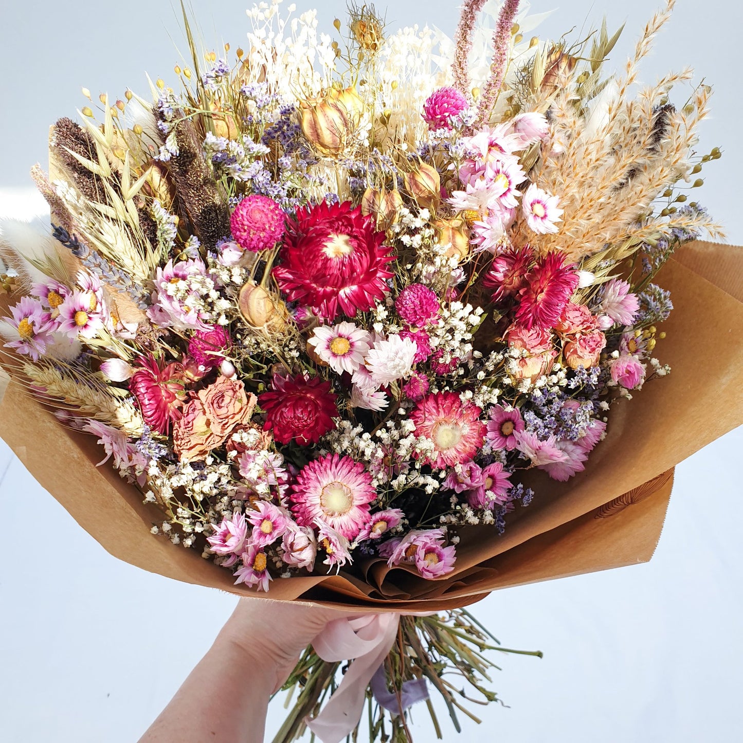 "Wildflower Meadows" Luxury Bouquet, Overarm Style - Lytton Rose Botanical