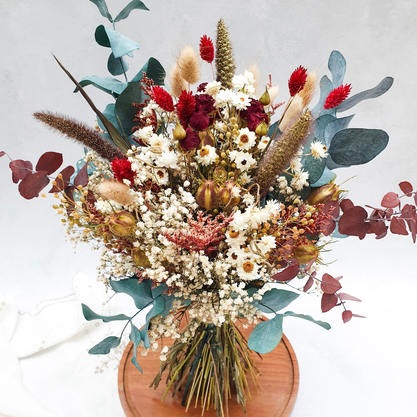 "Woodland Whispers" Preserved Eucalyptus & Dried Roses Bouquet