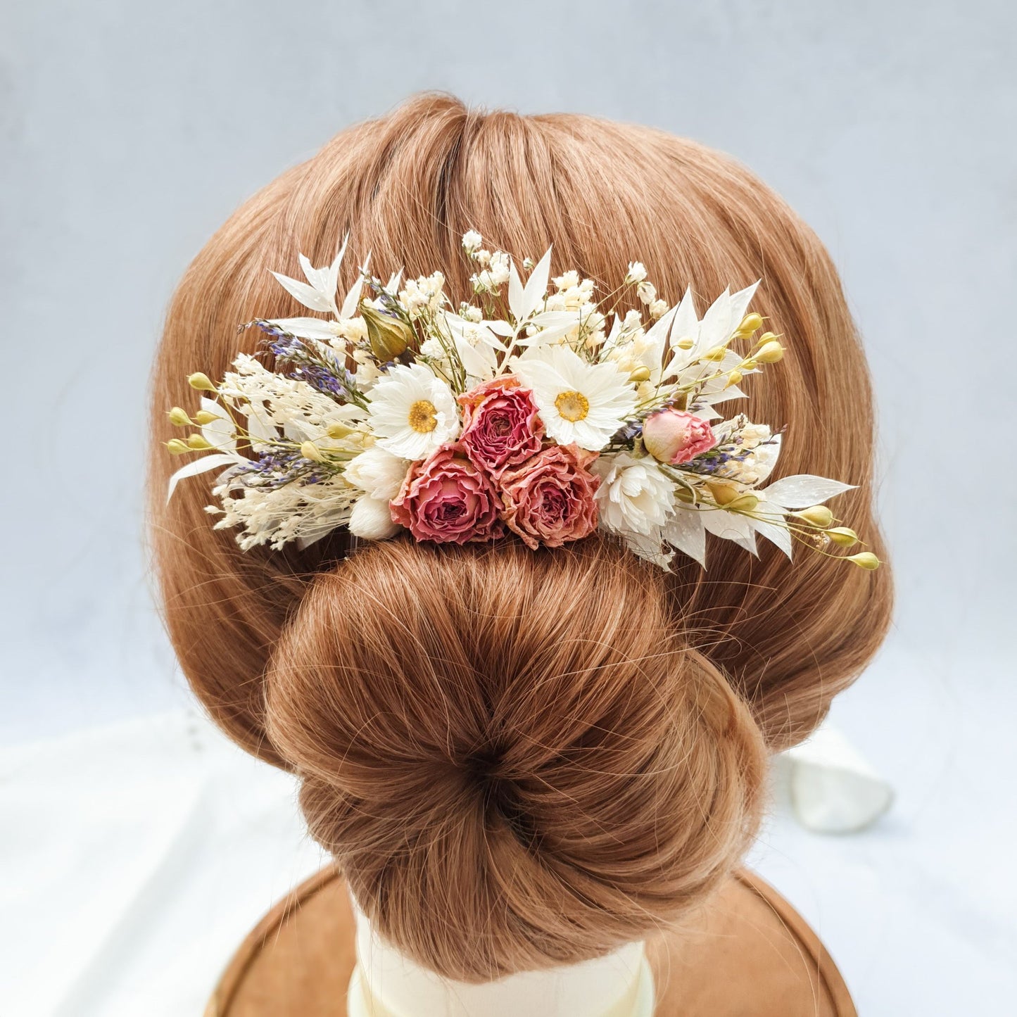 "Cottage Garden" Dried Flower Hair Comb- Multi - Lytton Rose Botanical