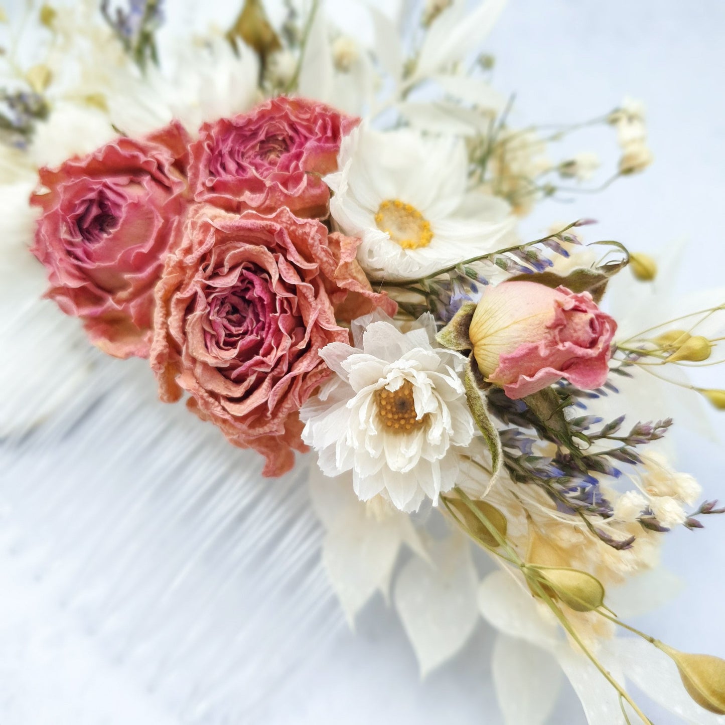"Cottage Garden" Dried Flower Hair Comb- Multi - Lytton Rose Botanical