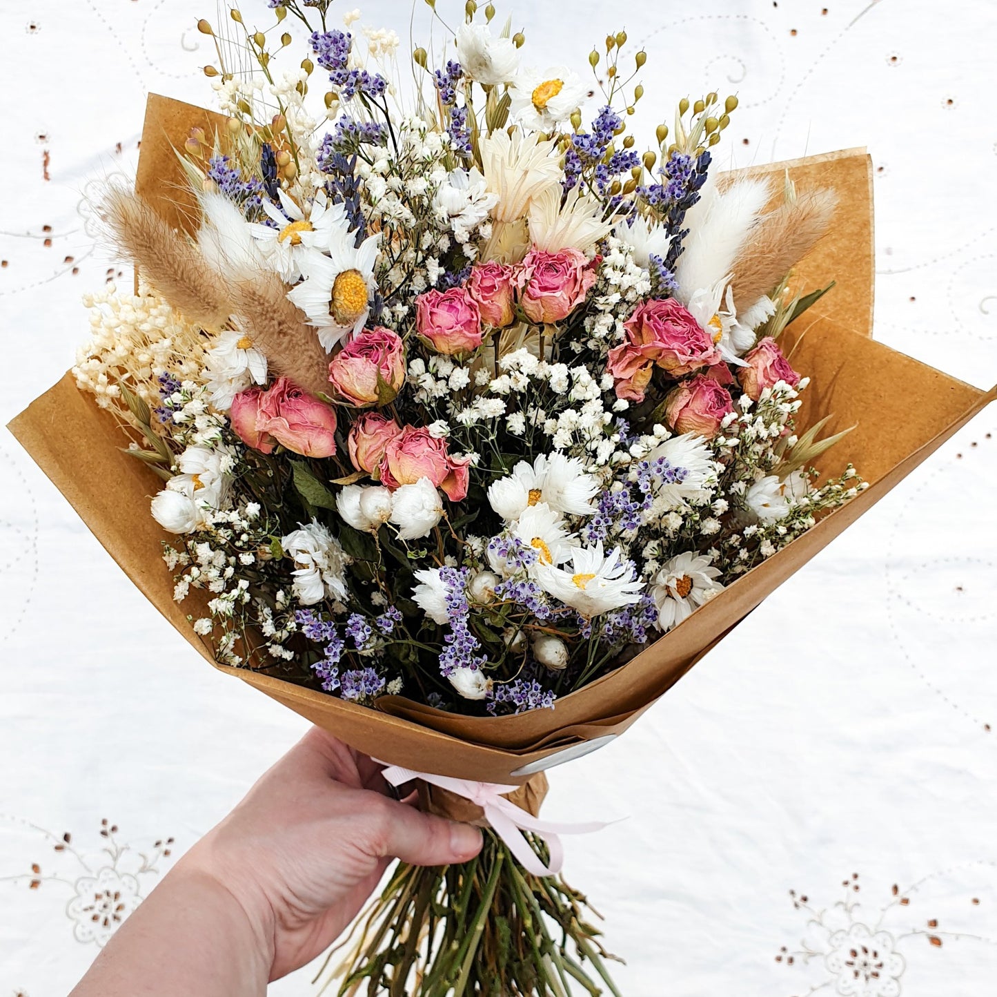 "Cottage Garden" Medium Bouquet- Pink - Lytton Rose Botanical