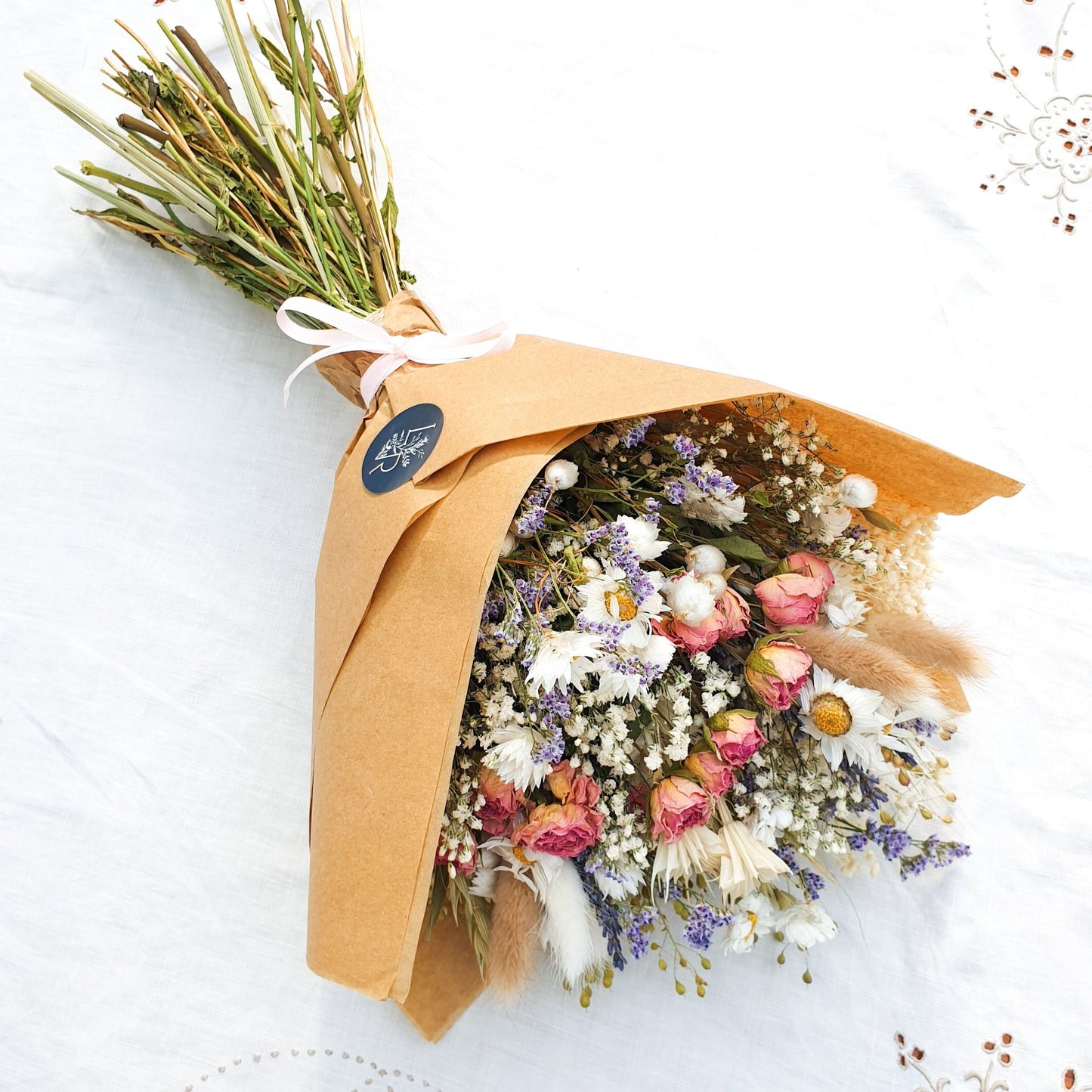 "Cottage Garden" Medium Bouquet- Pink - Lytton Rose Botanical