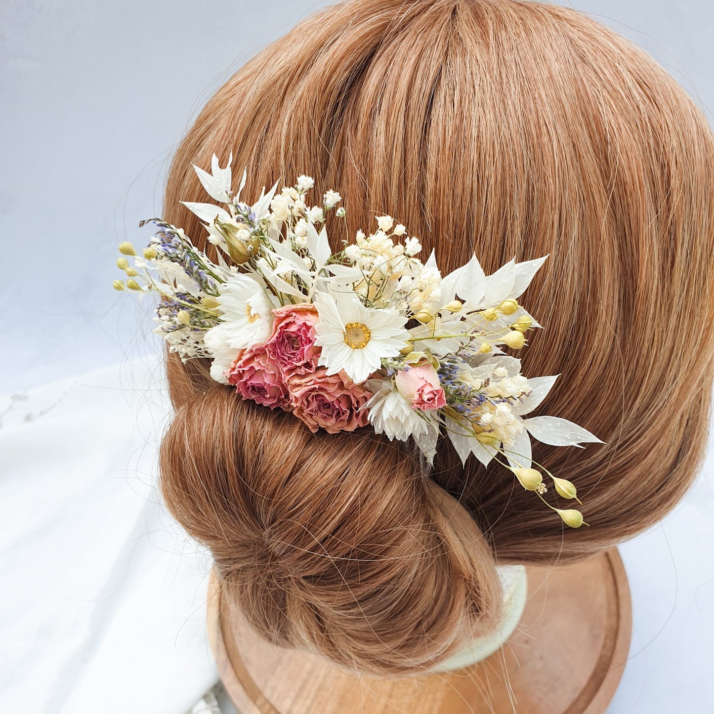 "Cottage Garden" Dried Flower Hair Comb- Multi - Lytton Rose Botanical