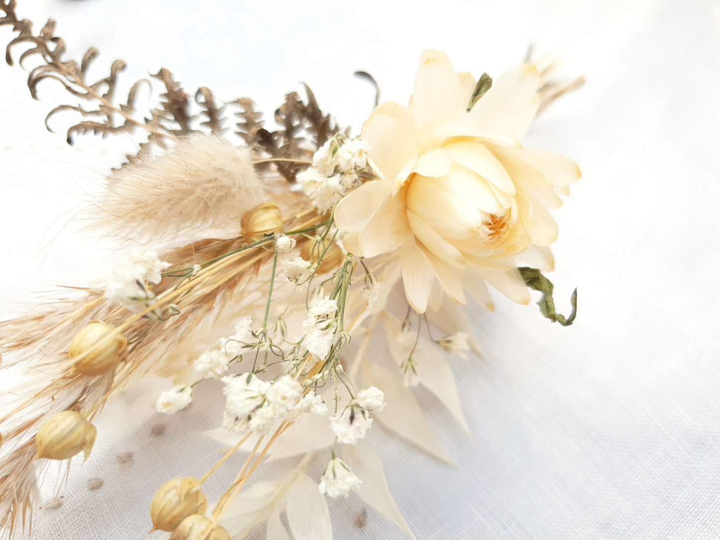"Love In A Mist" Dried Flower Buttonhole - Lytton Rose Botanical