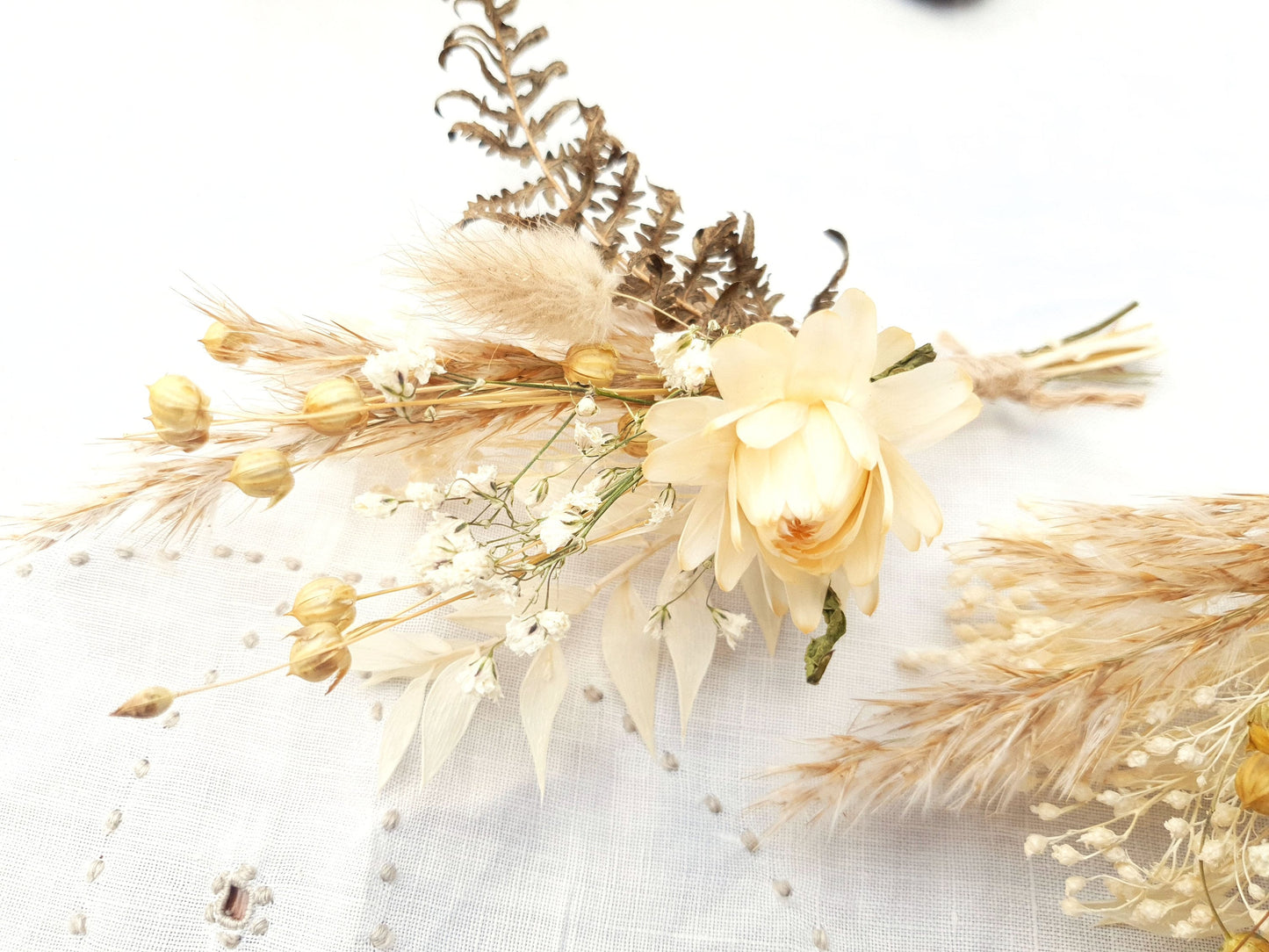"Love In A Mist" Dried Flower Buttonhole - Lytton Rose Botanical