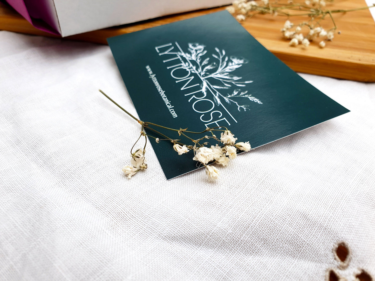 Dried Gypsophila Sprigs in White, aka Babys Breath - Lytton Rose Botanical