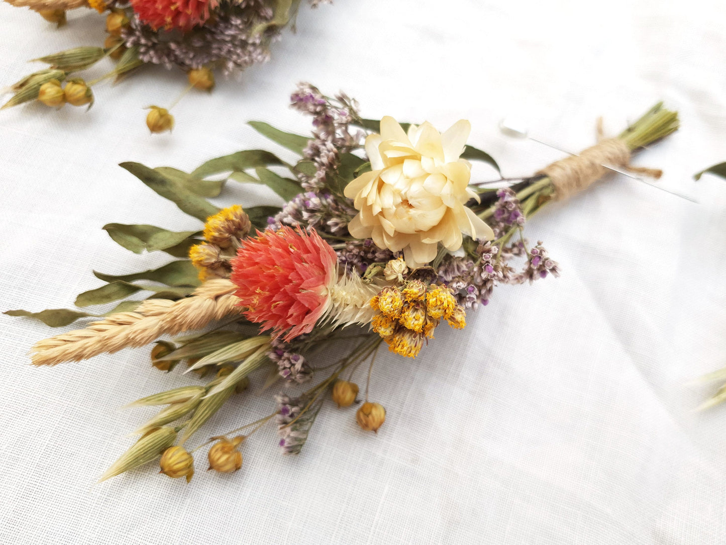 "Paradise Garden" Dried Flower Buttonhole - Lytton Rose Botanical