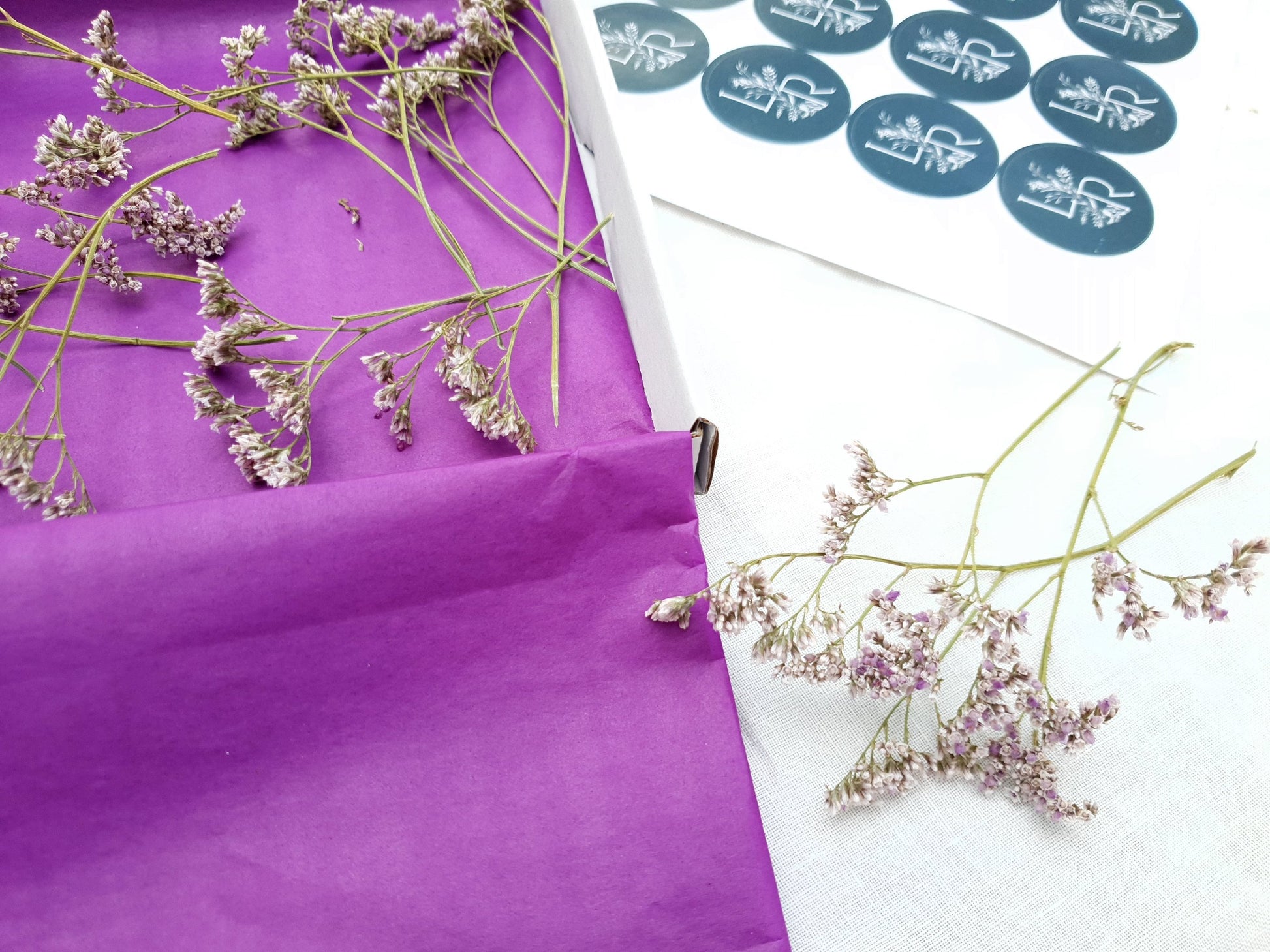 Dried Limonium Sprigs in Lilac, aka Sea Lavender - Lytton Rose Botanical