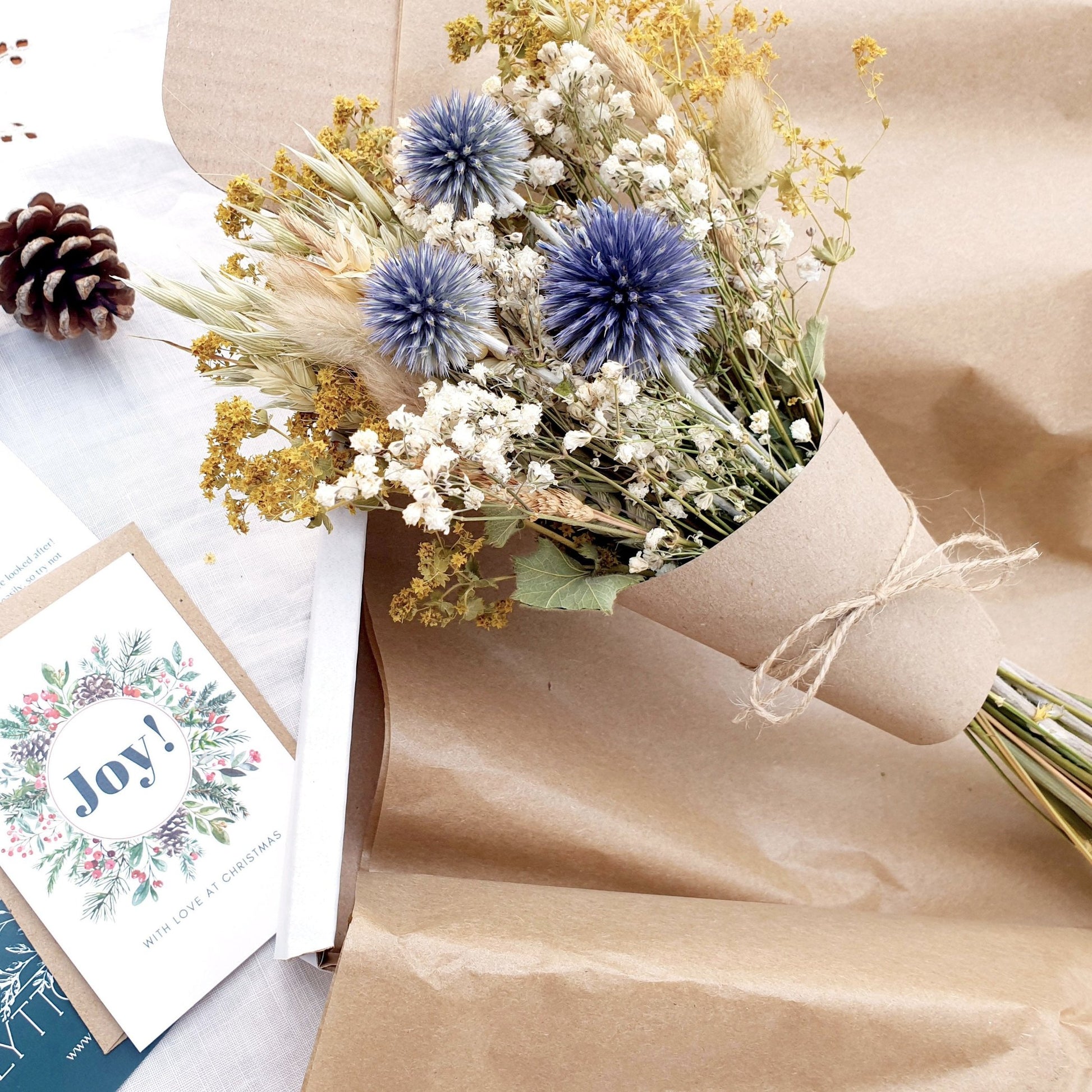 "Thistle Glen" Mini Dried Flower Bouquet - Lytton Rose Botanical