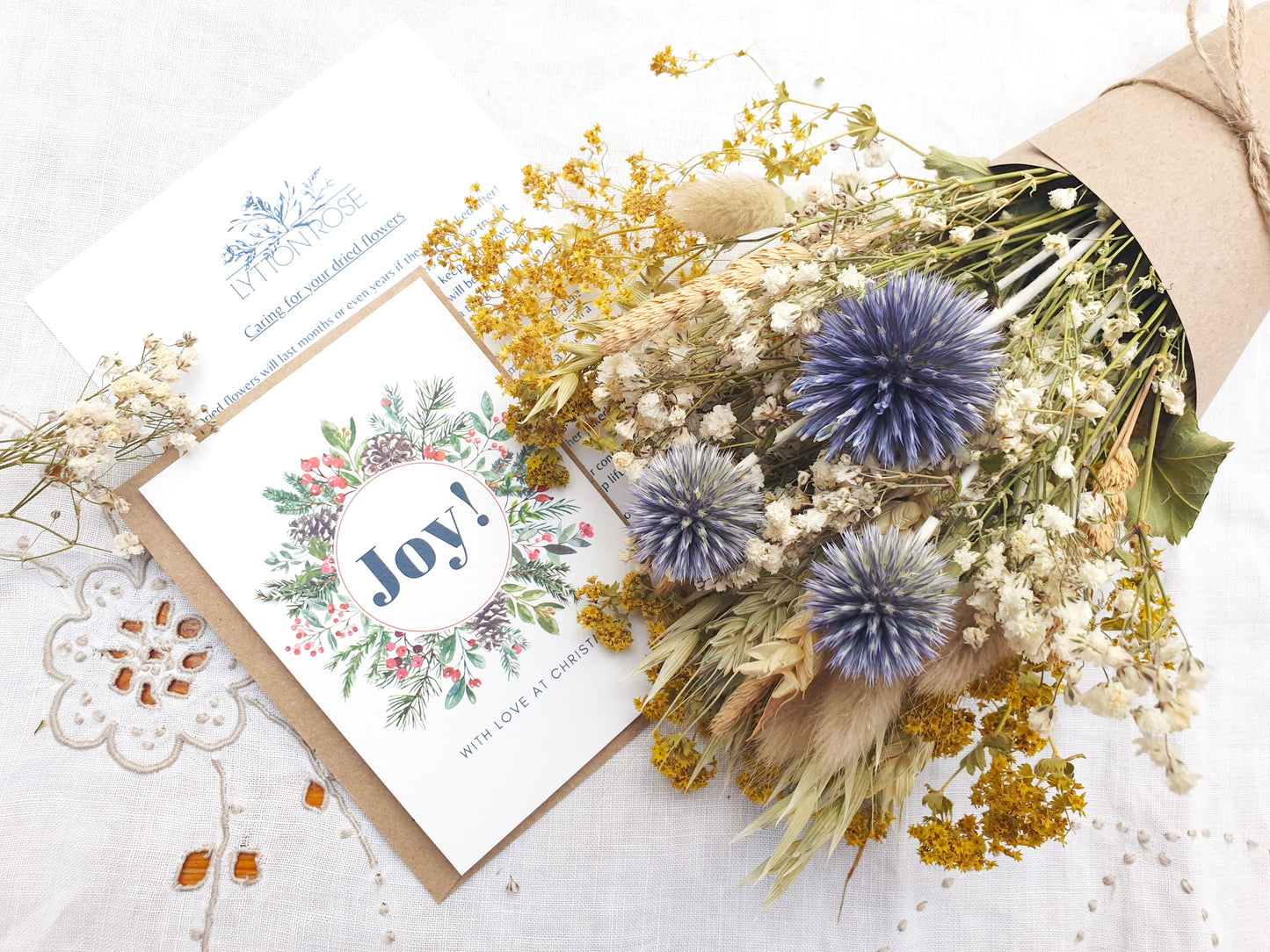 "Thistle Glen" Mini Dried Flower Bouquet - Lytton Rose Botanical