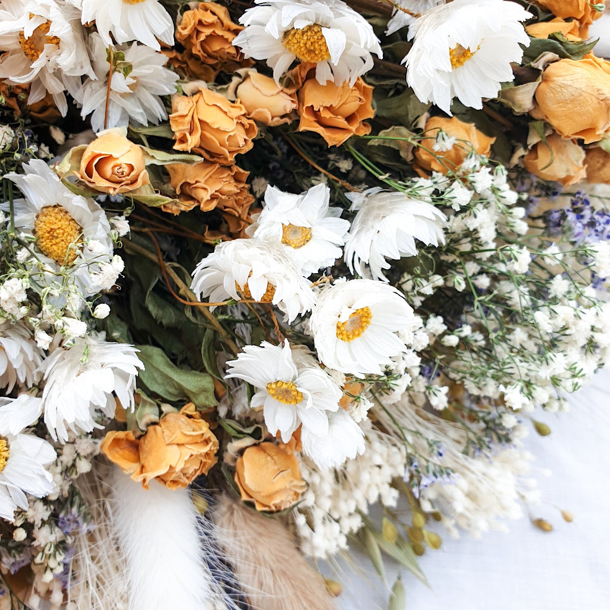 "Cottage Garden" Dried Flower Bouquet -Yellow - Lytton Rose Botanical
