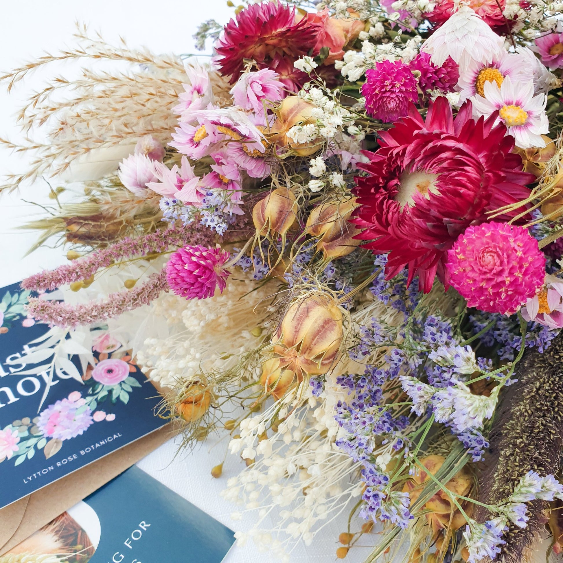 "Wildflower Meadows" Luxury Bouquet, Overarm Style - Lytton Rose Botanical
