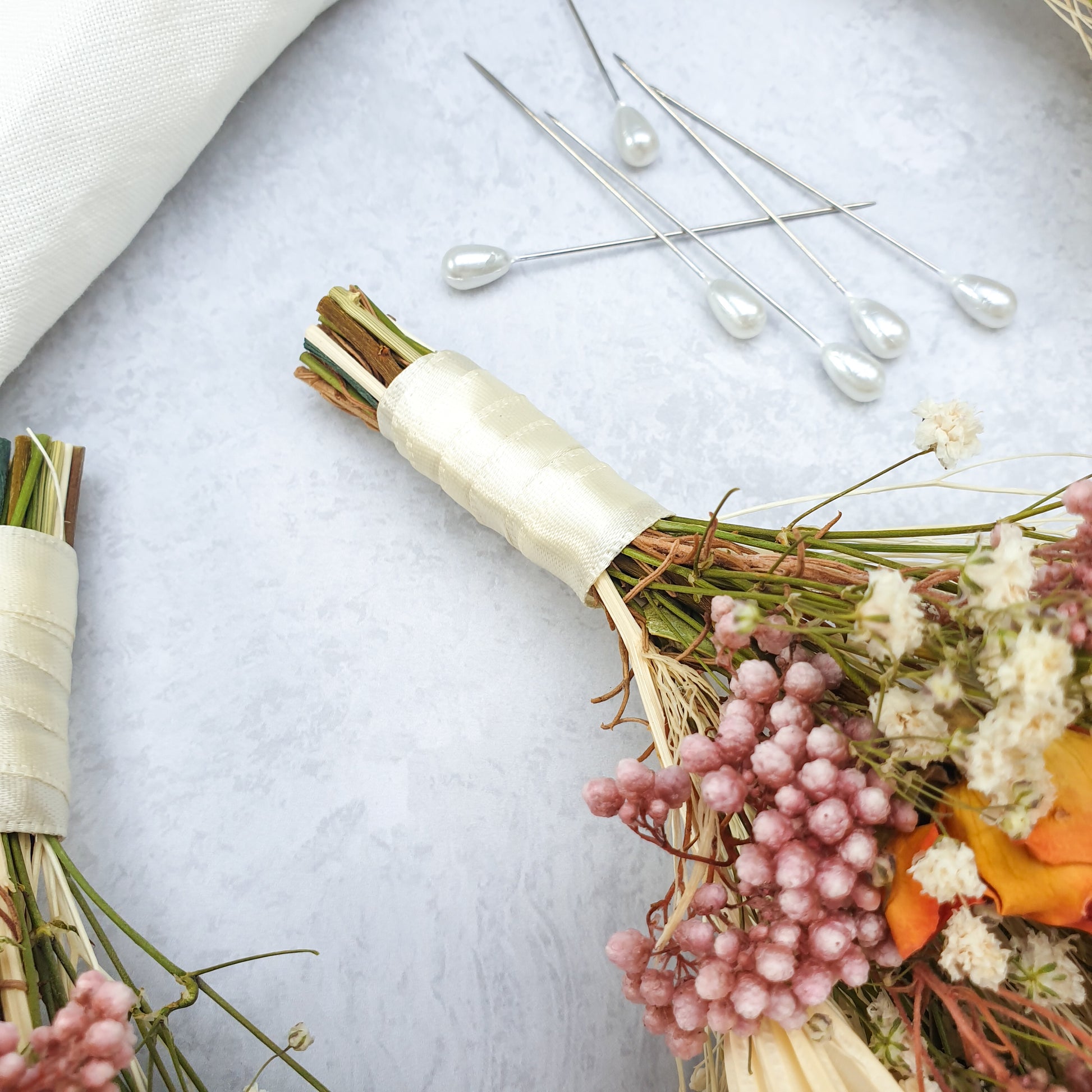 "Snowdonia Sunrise" Dried Flower Buttonhole - Lytton Rose Botanical