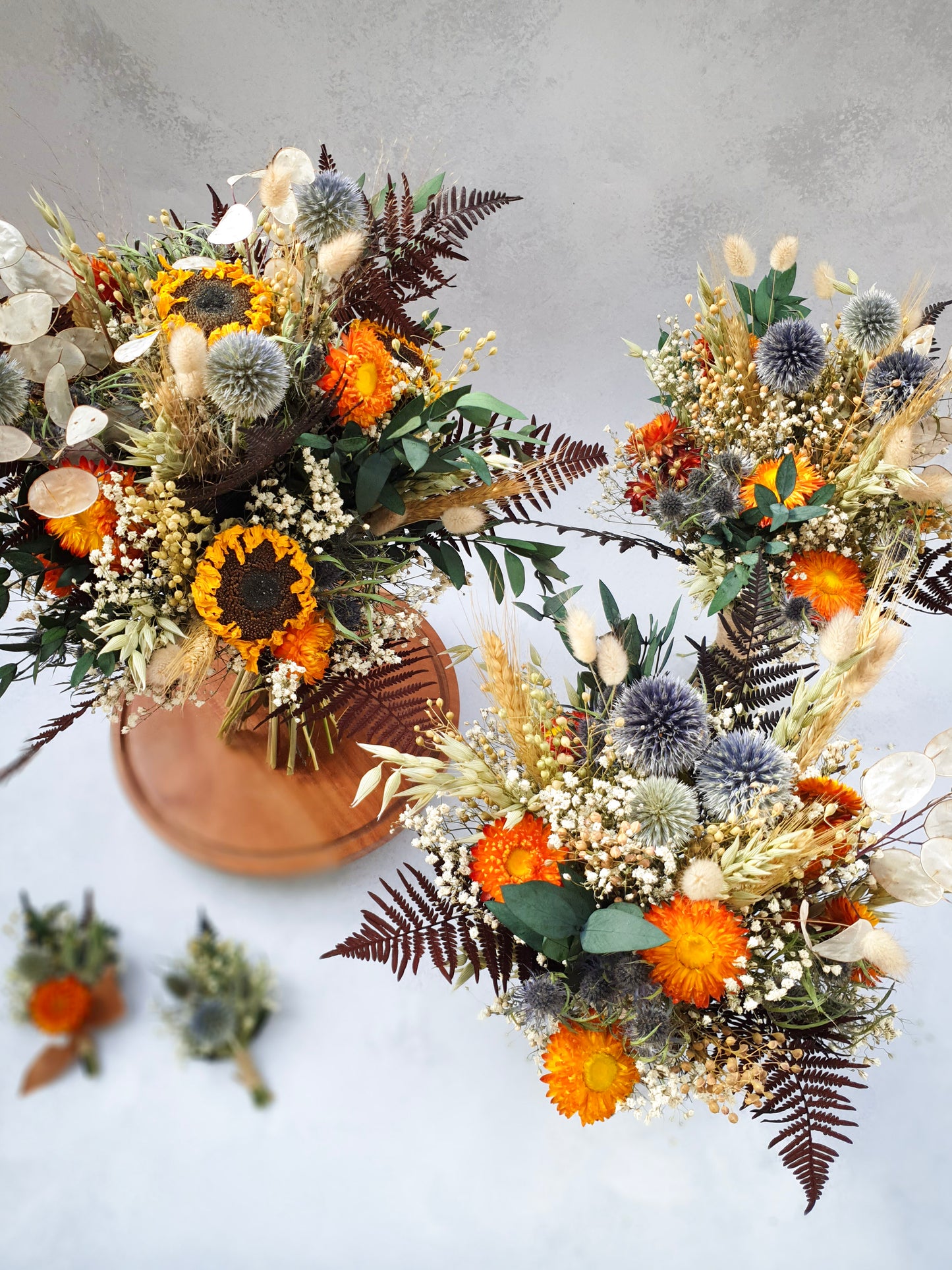 "Autumnal Sunflowers" Dried Flower Bouquet