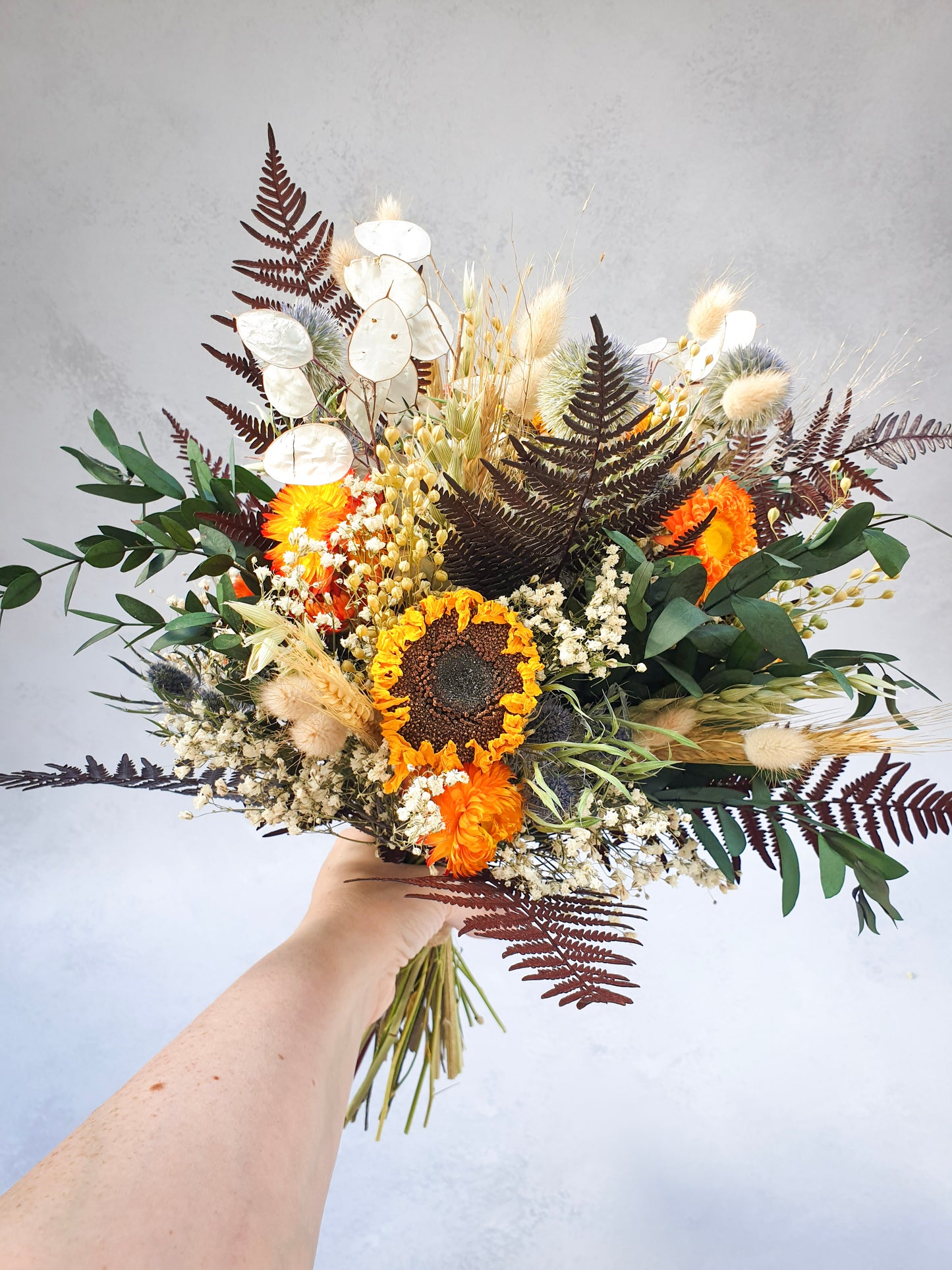 "Autumnal Sunflowers" Dried Flower Bouquet