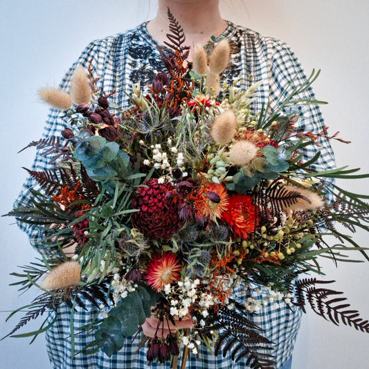 "Dreaming of Dahlias" Dried and Preserved Dahlia and Foliage Bouquet WEBSITE EXCLUSIVE