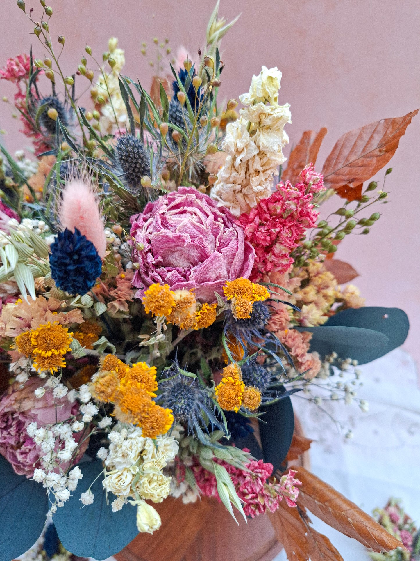Embers and Peony Dried Flower Bouquet- Limited Edition
