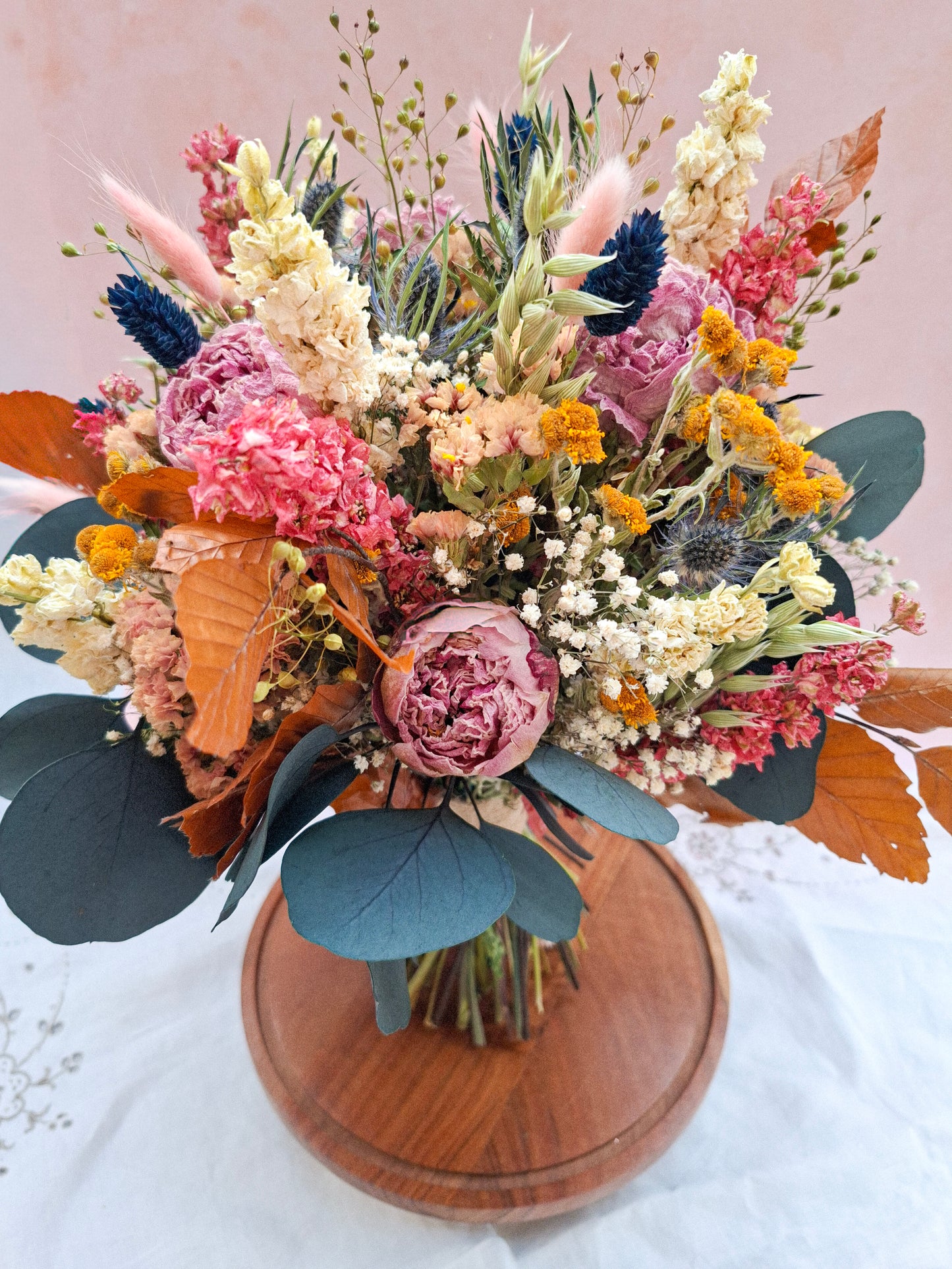 Embers and Peony Dried Flower Bouquet- Limited Edition