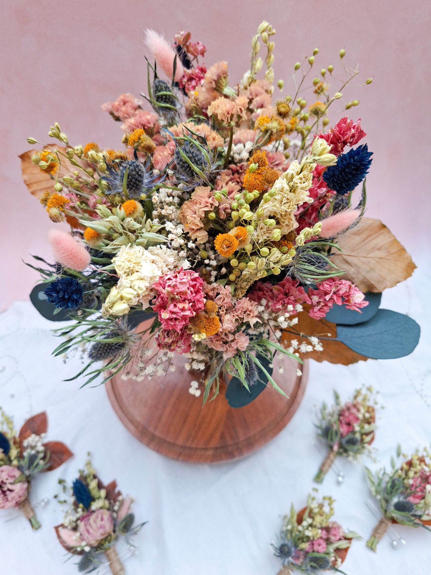 Embers and Peony Dried Flower Bouquet- Limited Edition