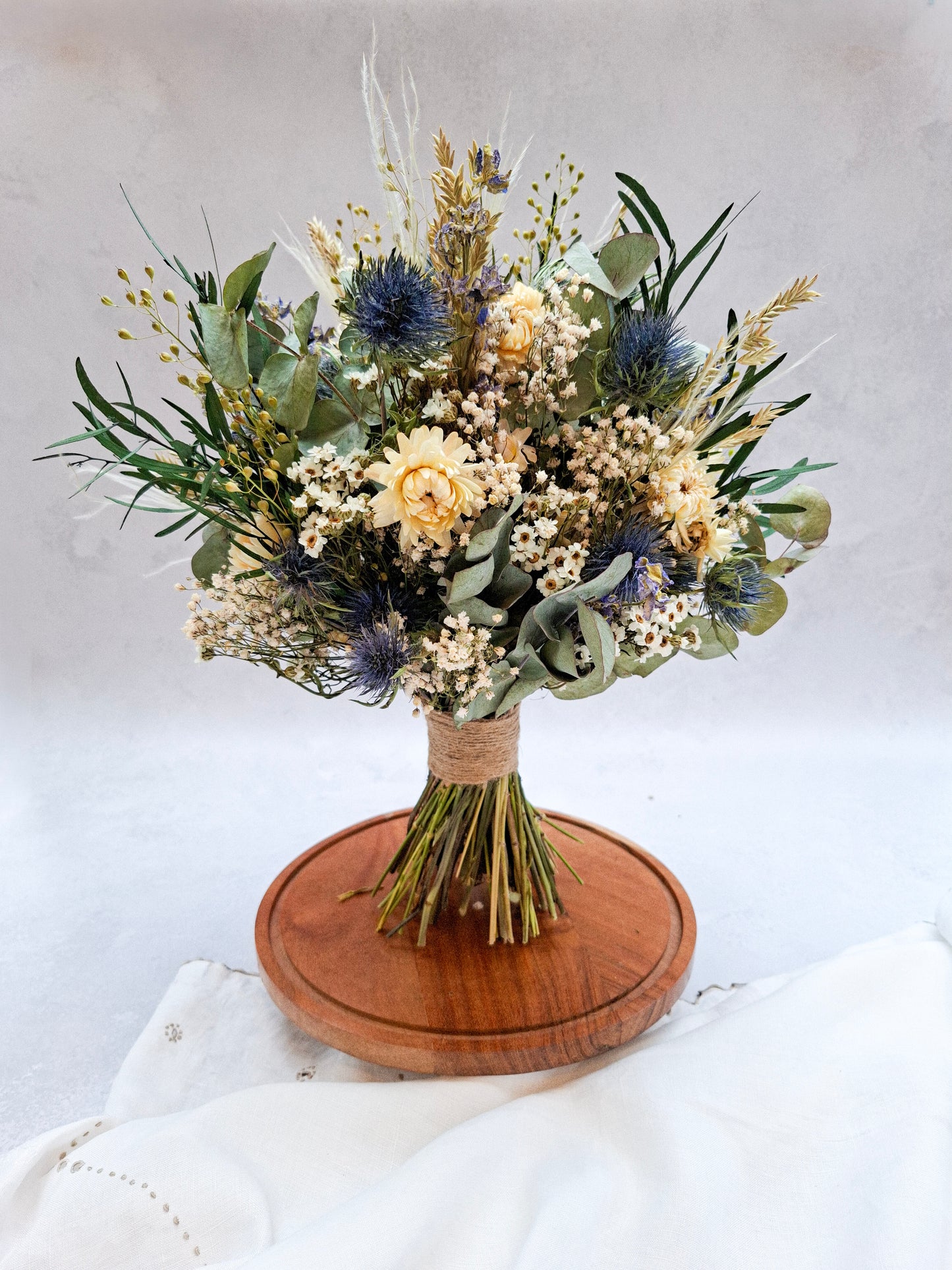 Thistle and Daisies Dried Flower and Preserved Foliage Bouquet