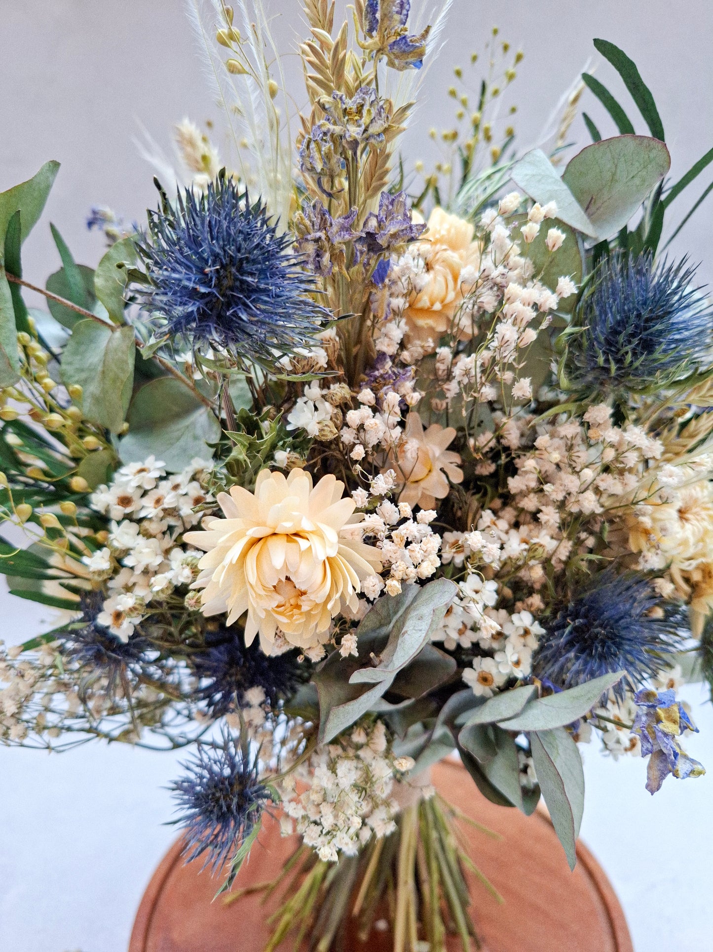 Thistle and Daisies Dried Flower and Preserved Foliage Bouquet
