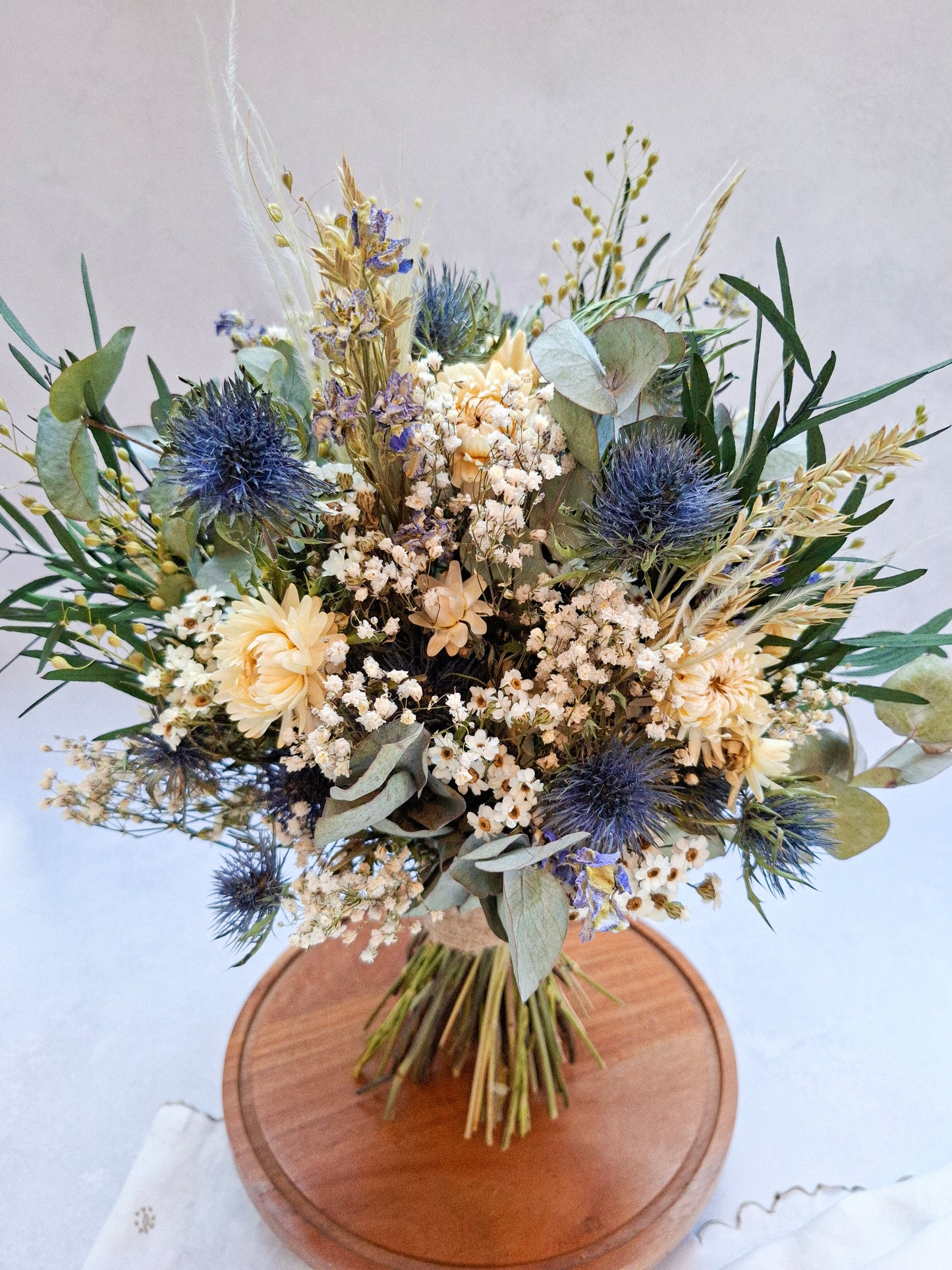 Thistle and Daisies Dried Flower and Preserved Foliage Bouquet