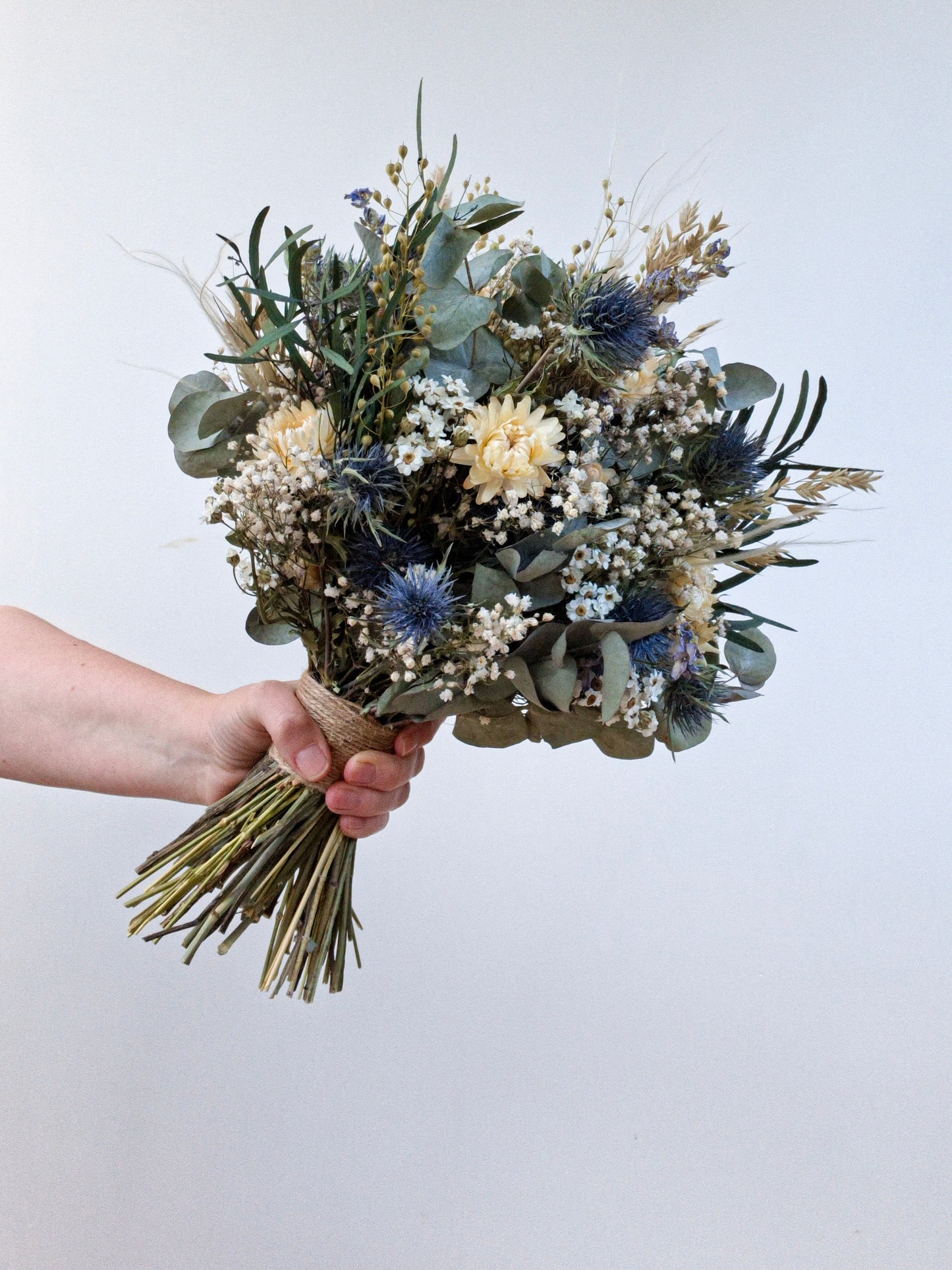 Thistle and Daisies Dried Flower and Preserved Foliage Bouquet