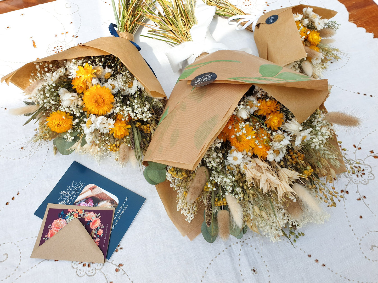 "Summer Gold" Dried Flower Bouquet - Lytton Rose Botanical