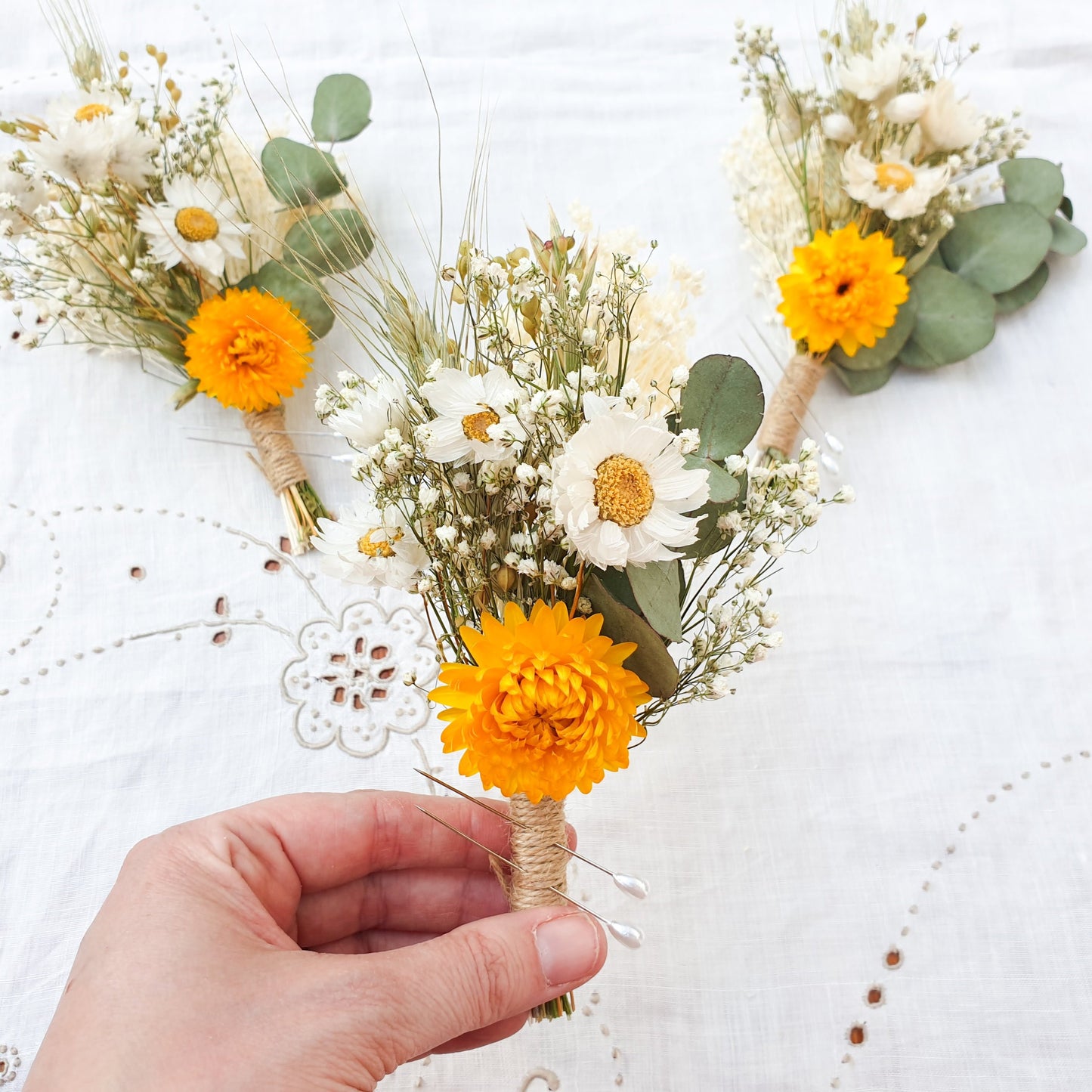 "Summer Gold" Buttonhole - Lytton Rose Botanical