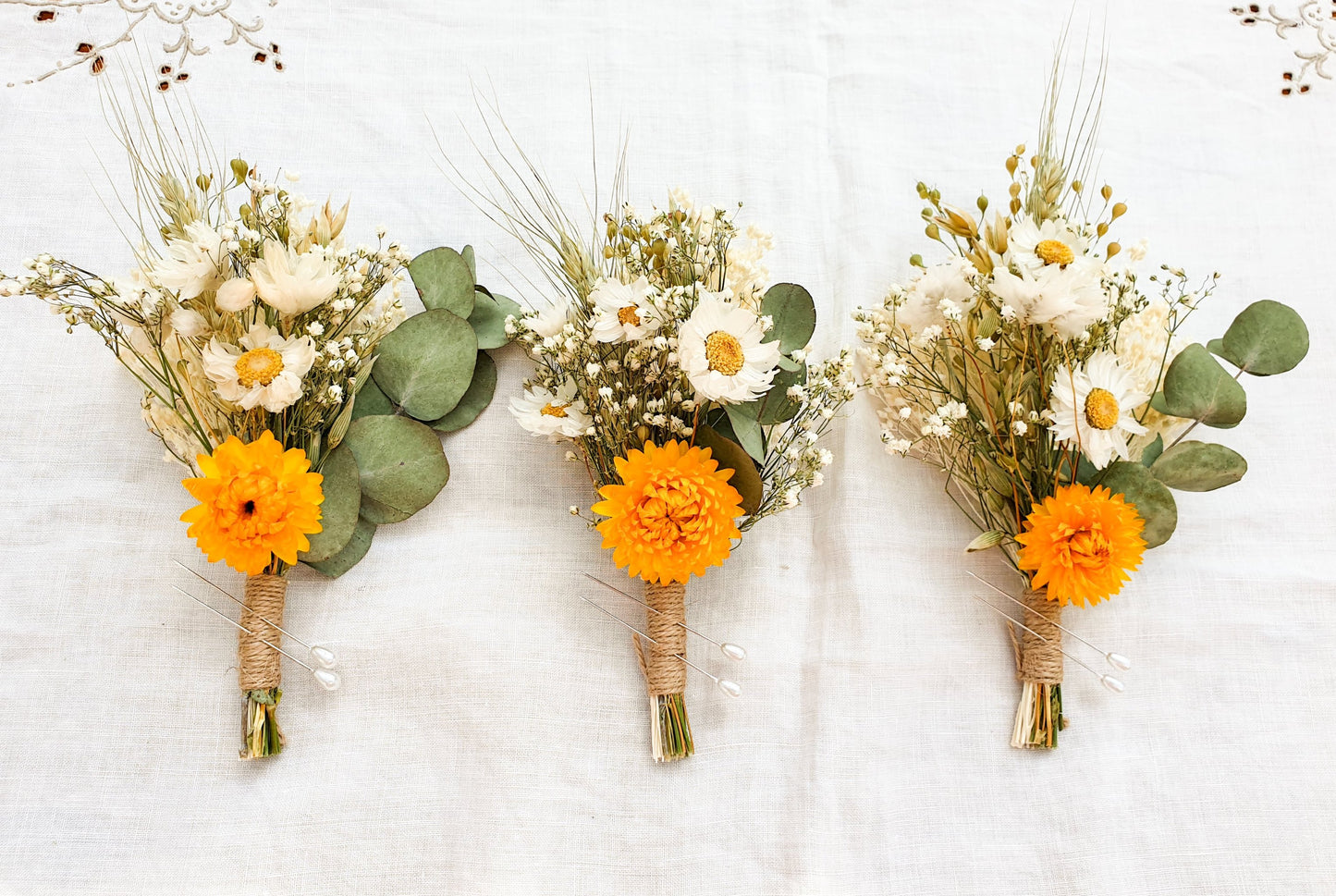 "Summer Gold" Buttonhole - Lytton Rose Botanical