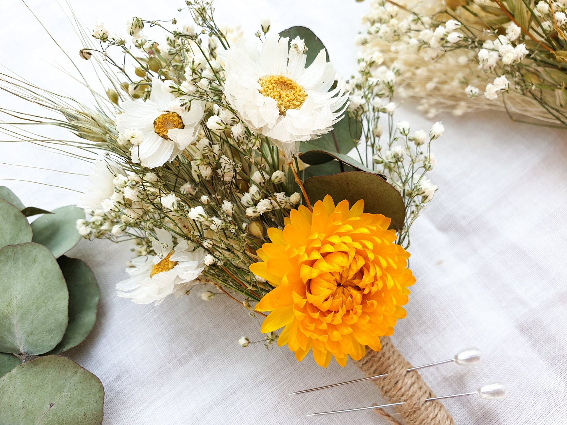 "Summer Gold" Buttonhole - Lytton Rose Botanical