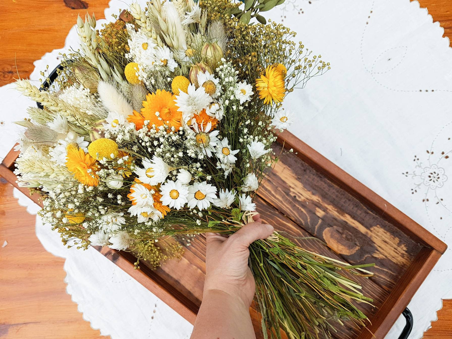 "Summer Gold" Large Dried Flower Bouquet
