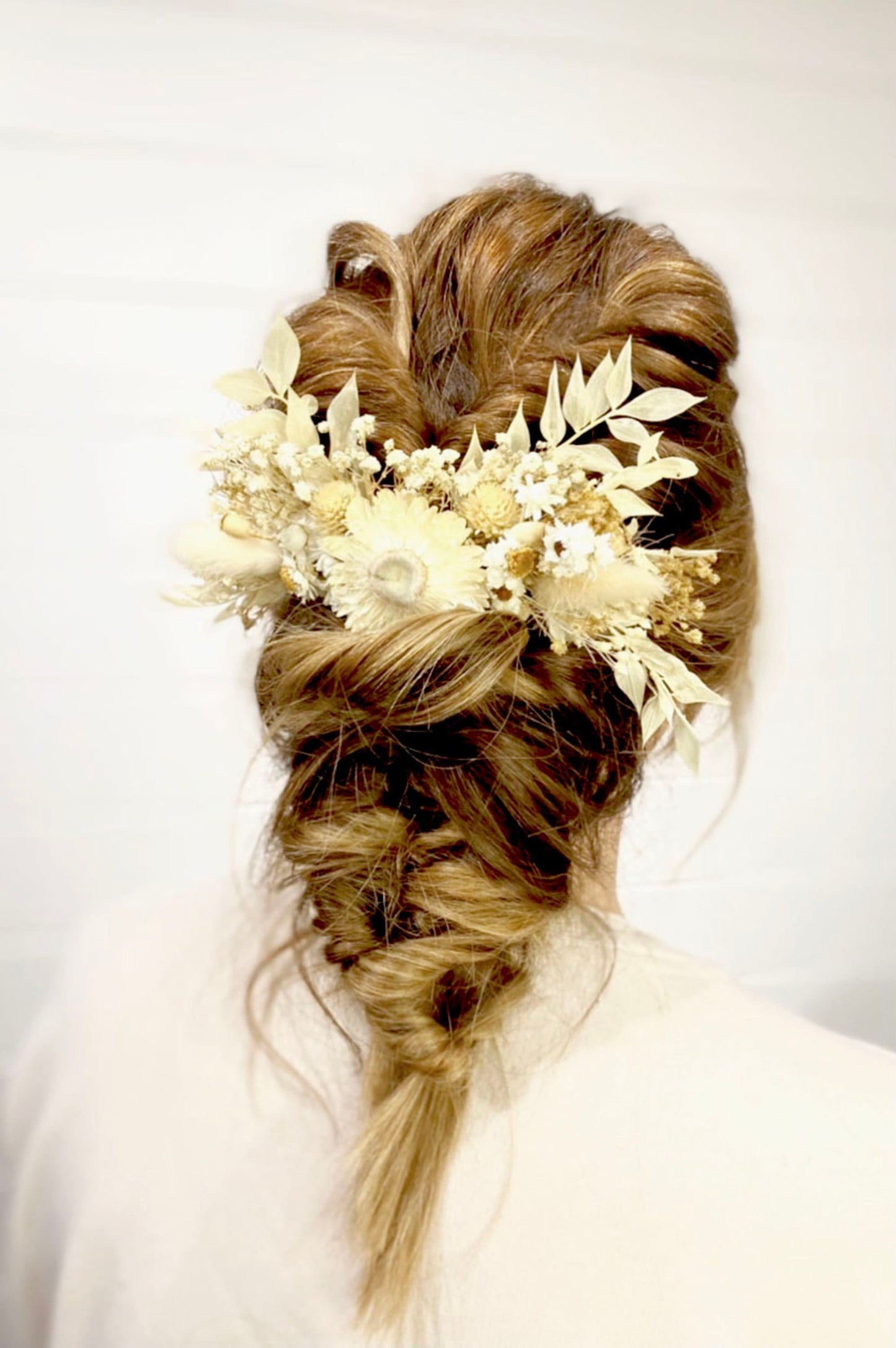 "Love In A Mist" Dried Flower Hair Comb
