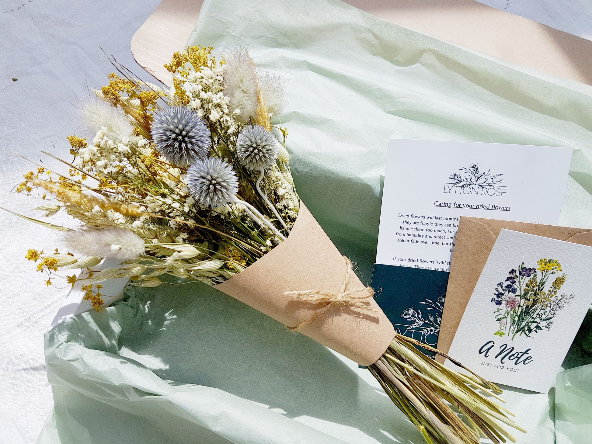 "Thistle Glen" Mini Dried Flower Bouquet - Lytton Rose Botanical
