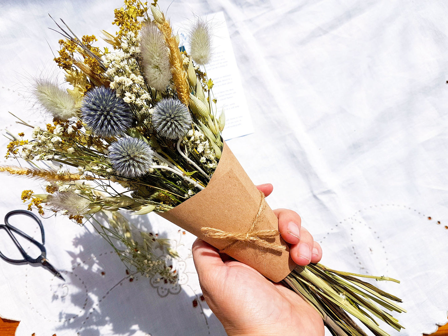 "Thistle Glen" Mini Dried Flower Bouquet - Lytton Rose Botanical