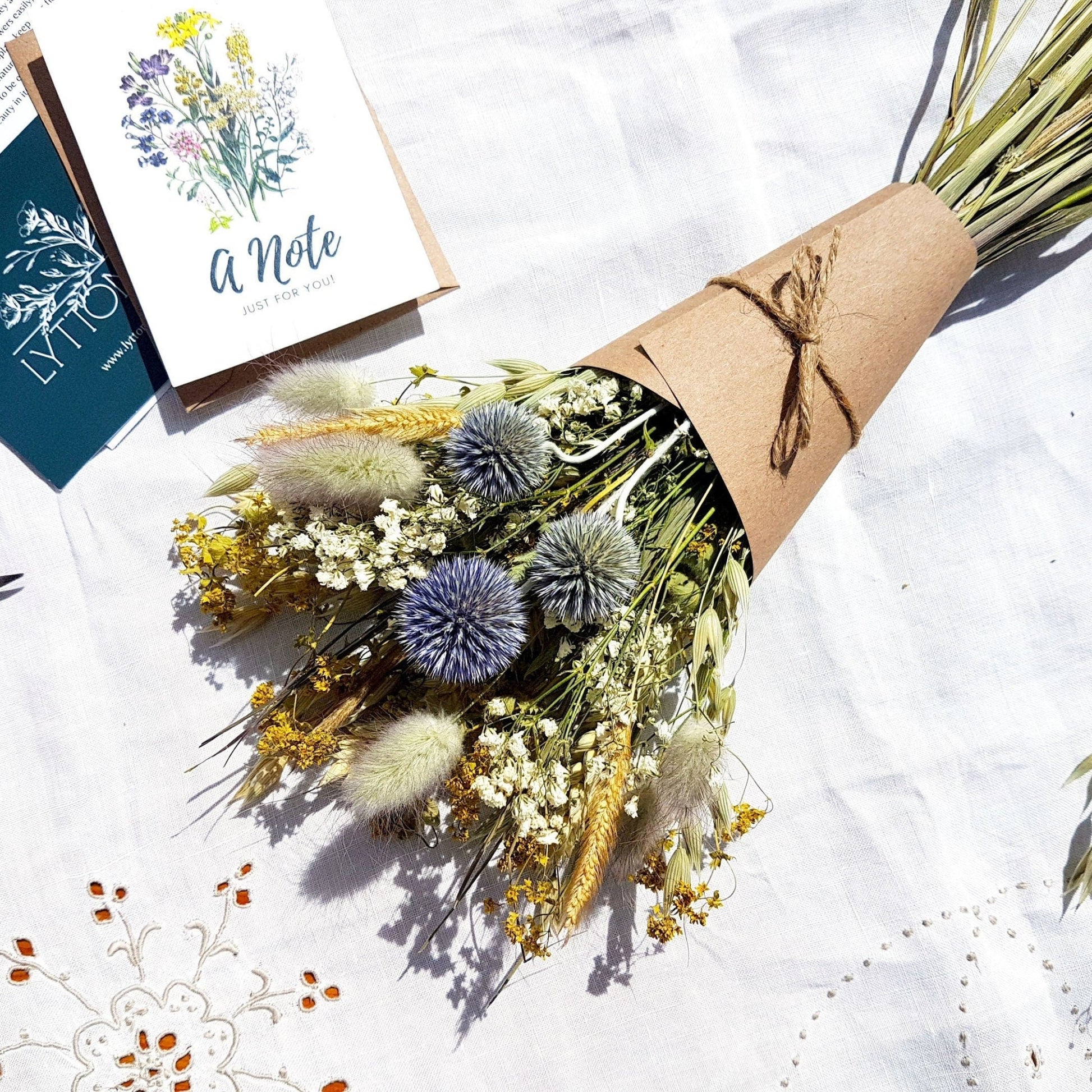 "Thistle Glen" Mini Dried Flower Bouquet - Lytton Rose Botanical