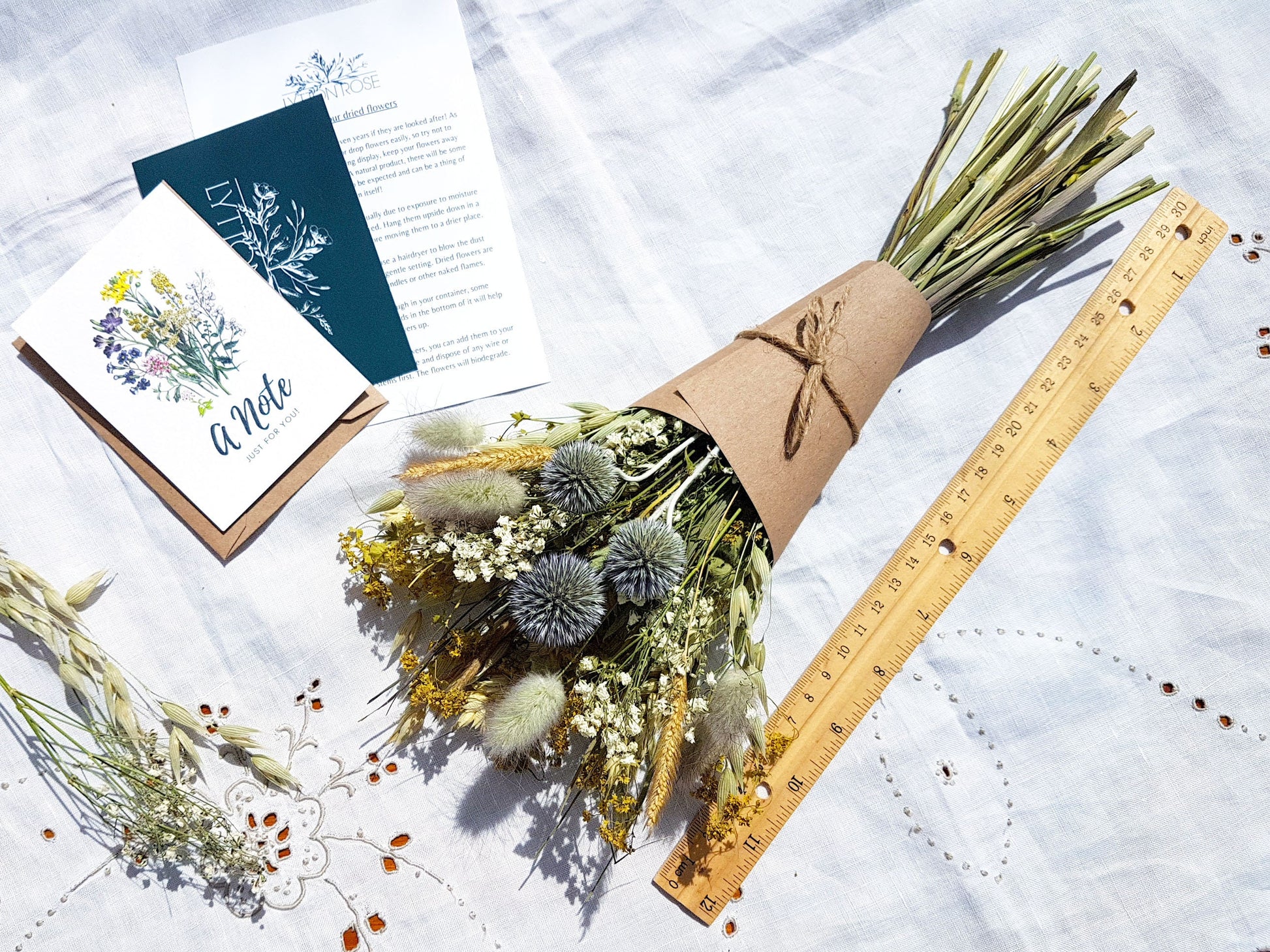 "Thistle Glen" Mini Dried Flower Bouquet - Lytton Rose Botanical