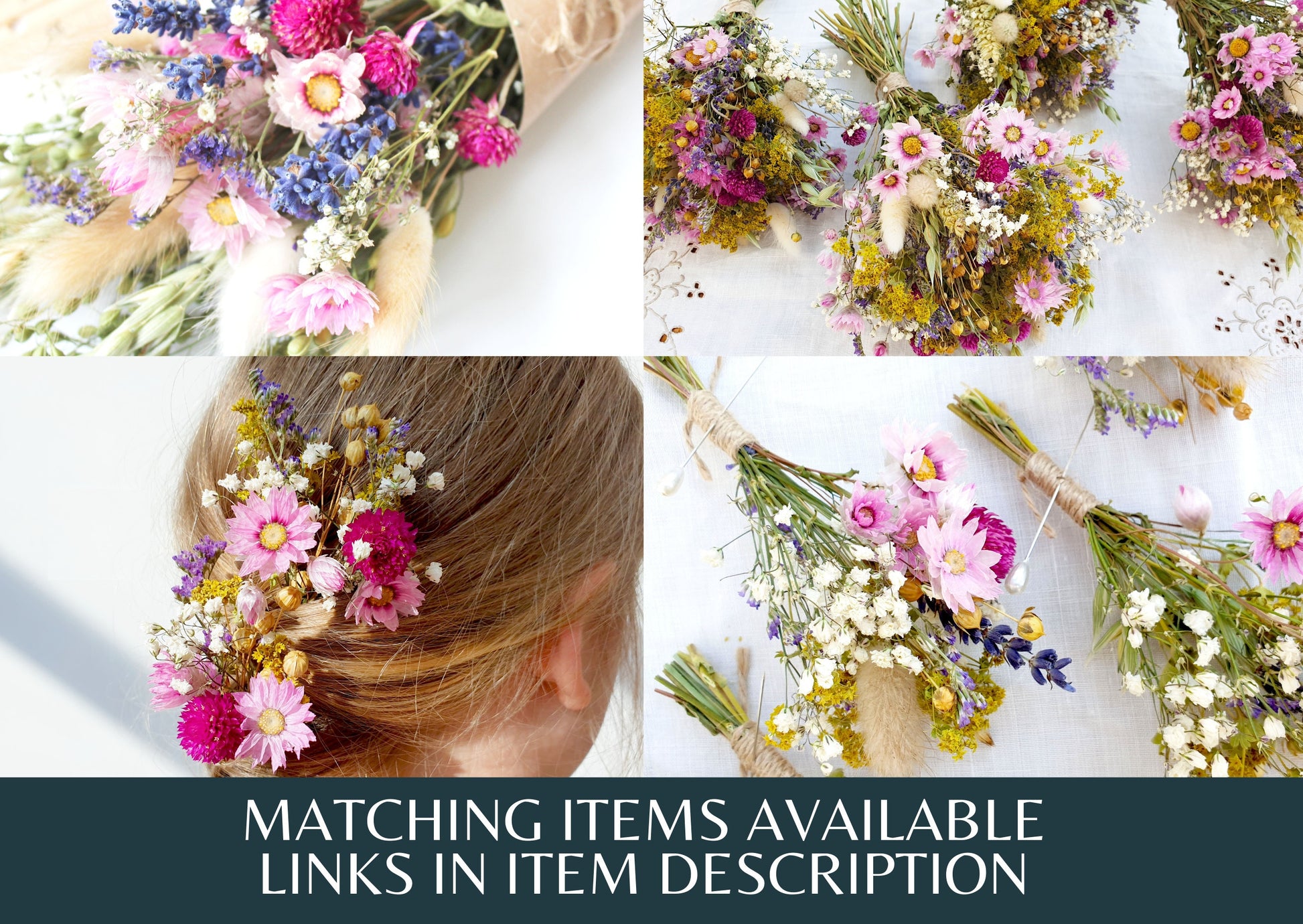 "Wildflower Fields" Hair Pins - Lytton Rose Botanical