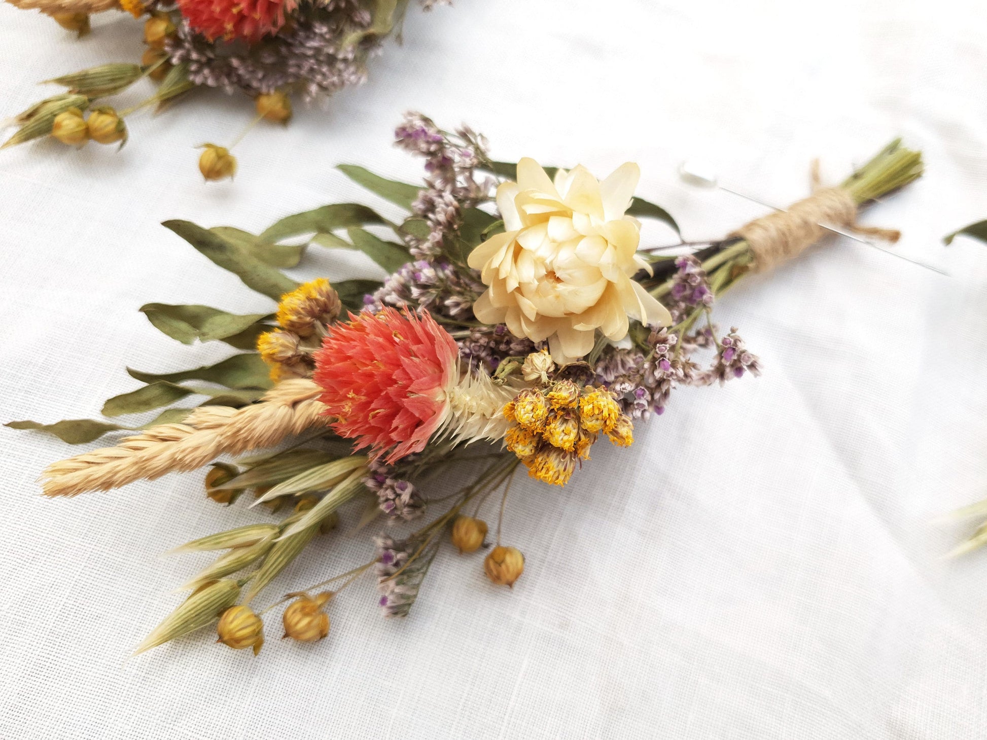 "Paradise Garden" Dried Flower Buttonhole - Lytton Rose Botanical