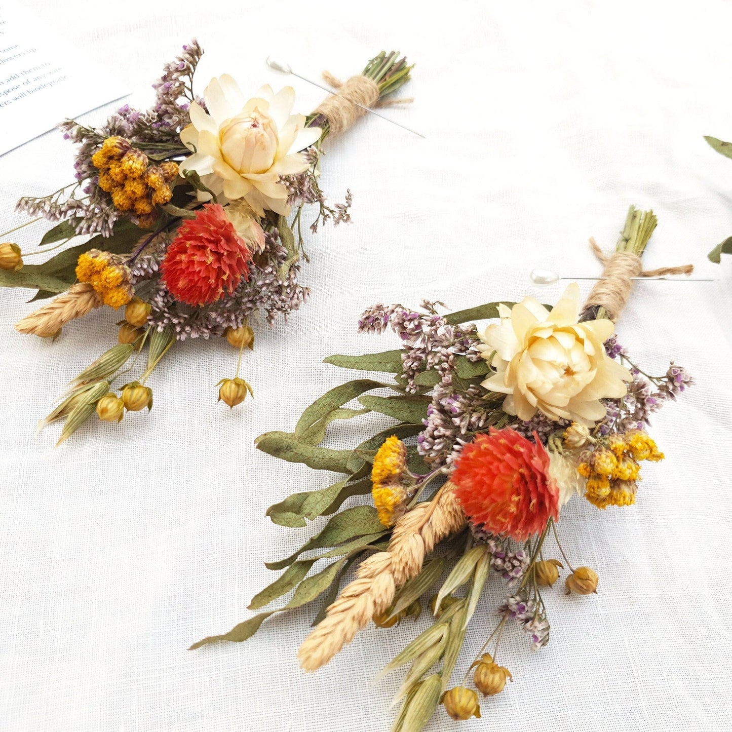 "Paradise Garden" Dried Flower Buttonhole - Lytton Rose Botanical